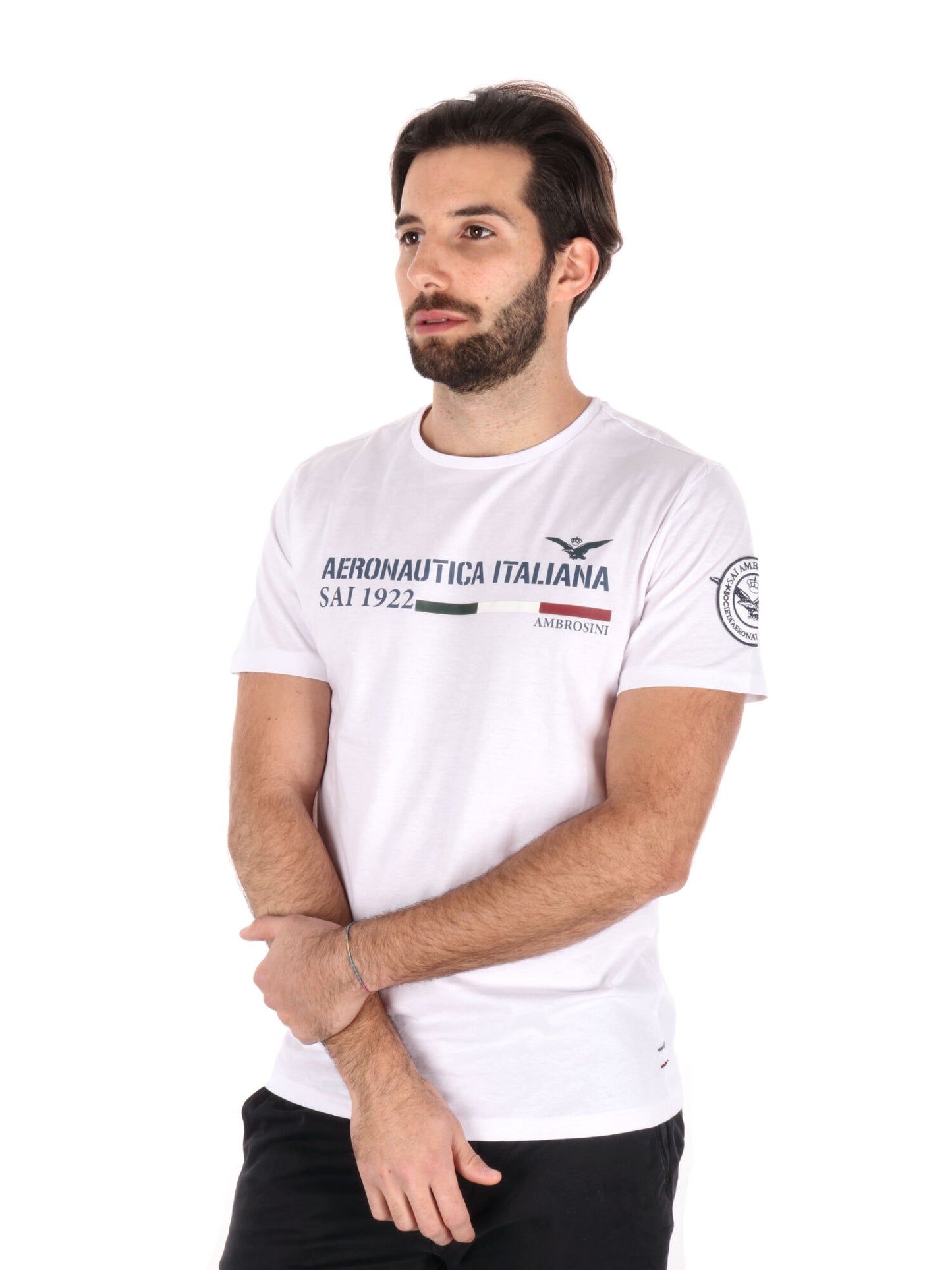 T-SHIRT AERONAUTICA ITALIANA UOMO BIANCO