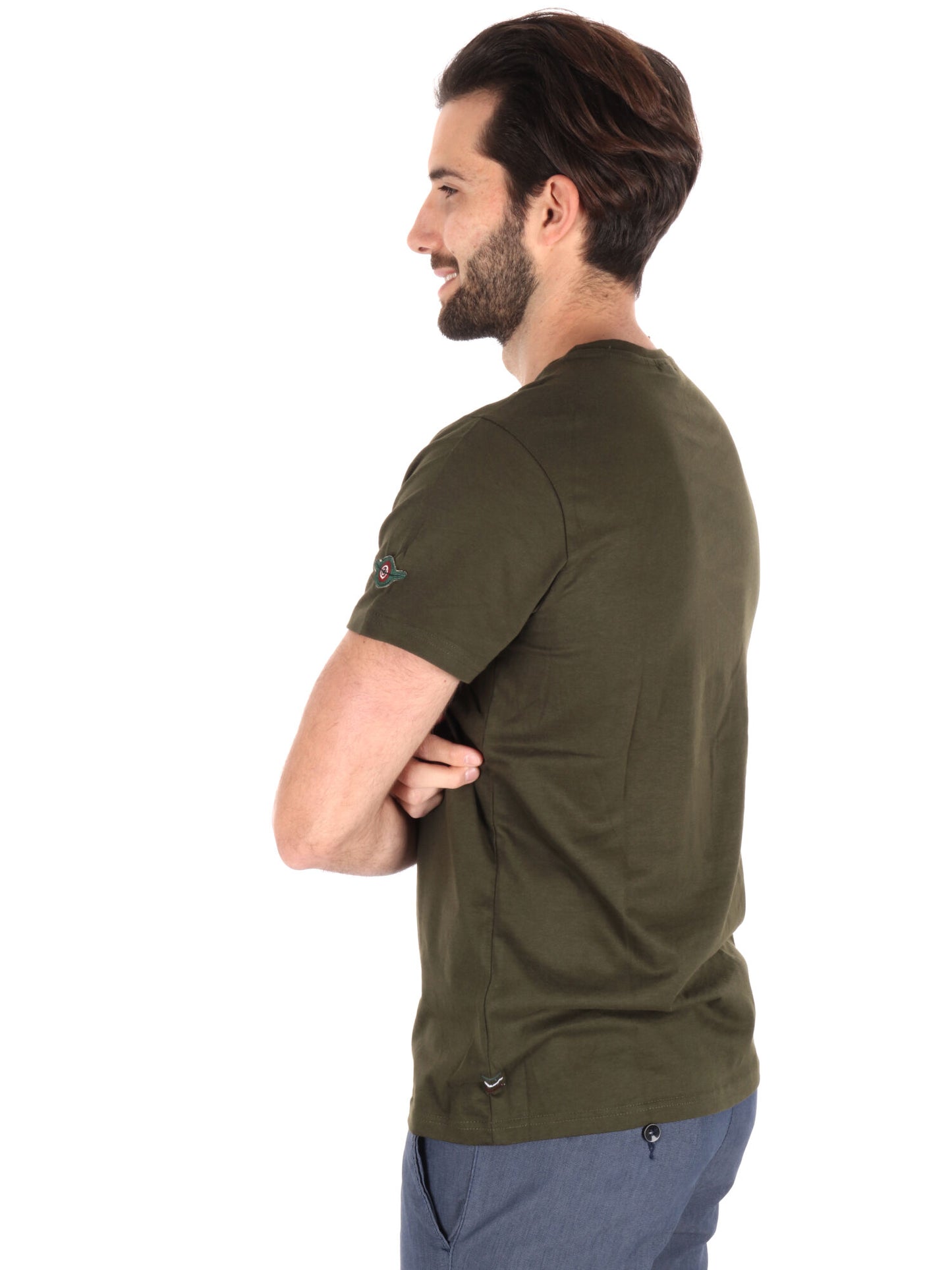 T-SHIRT AERONAUTICA ITALIANA UOMO VERDE MILITARE