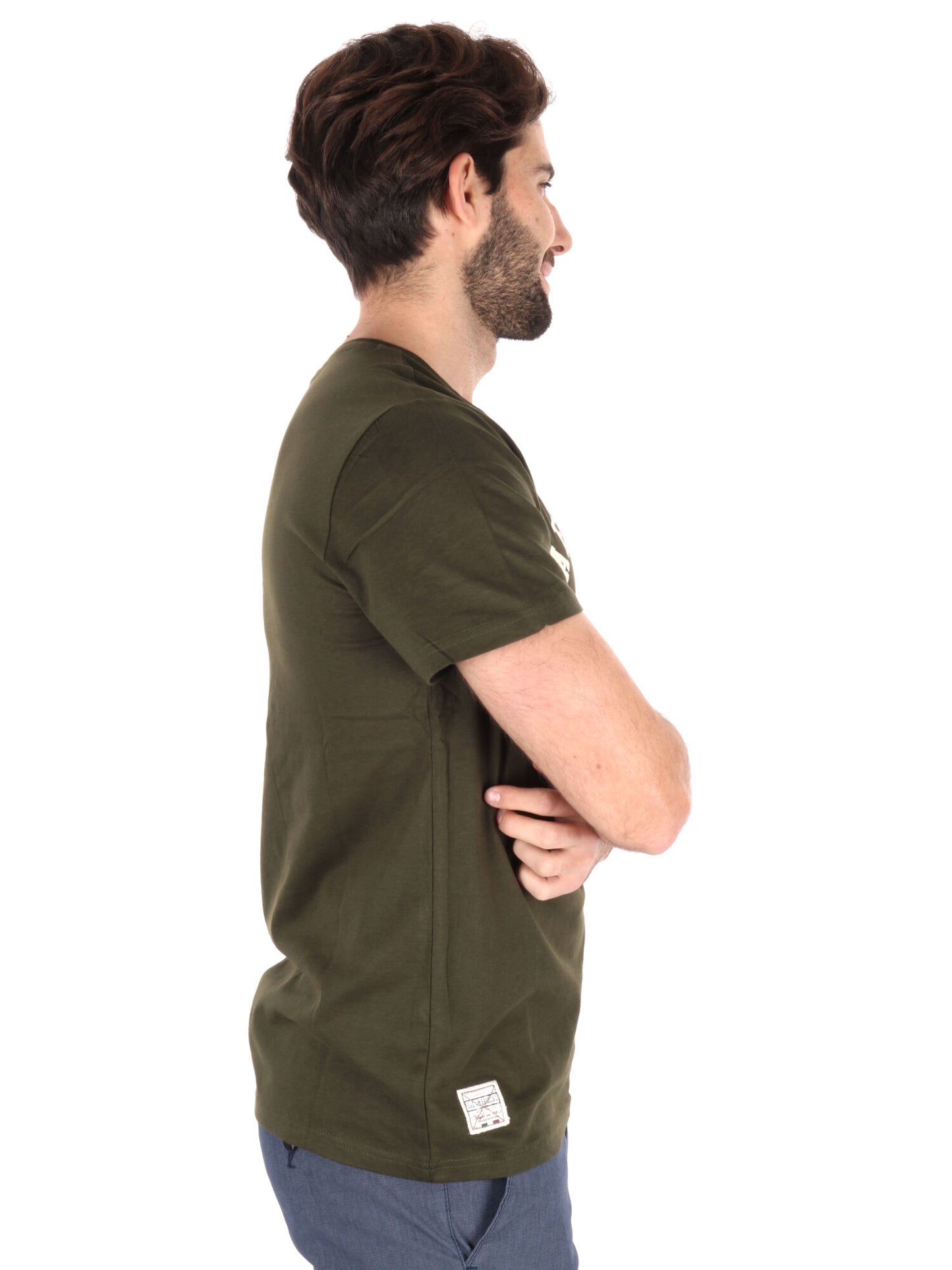 T-SHIRT AERONAUTICA ITALIANA UOMO VERDE MILITARE