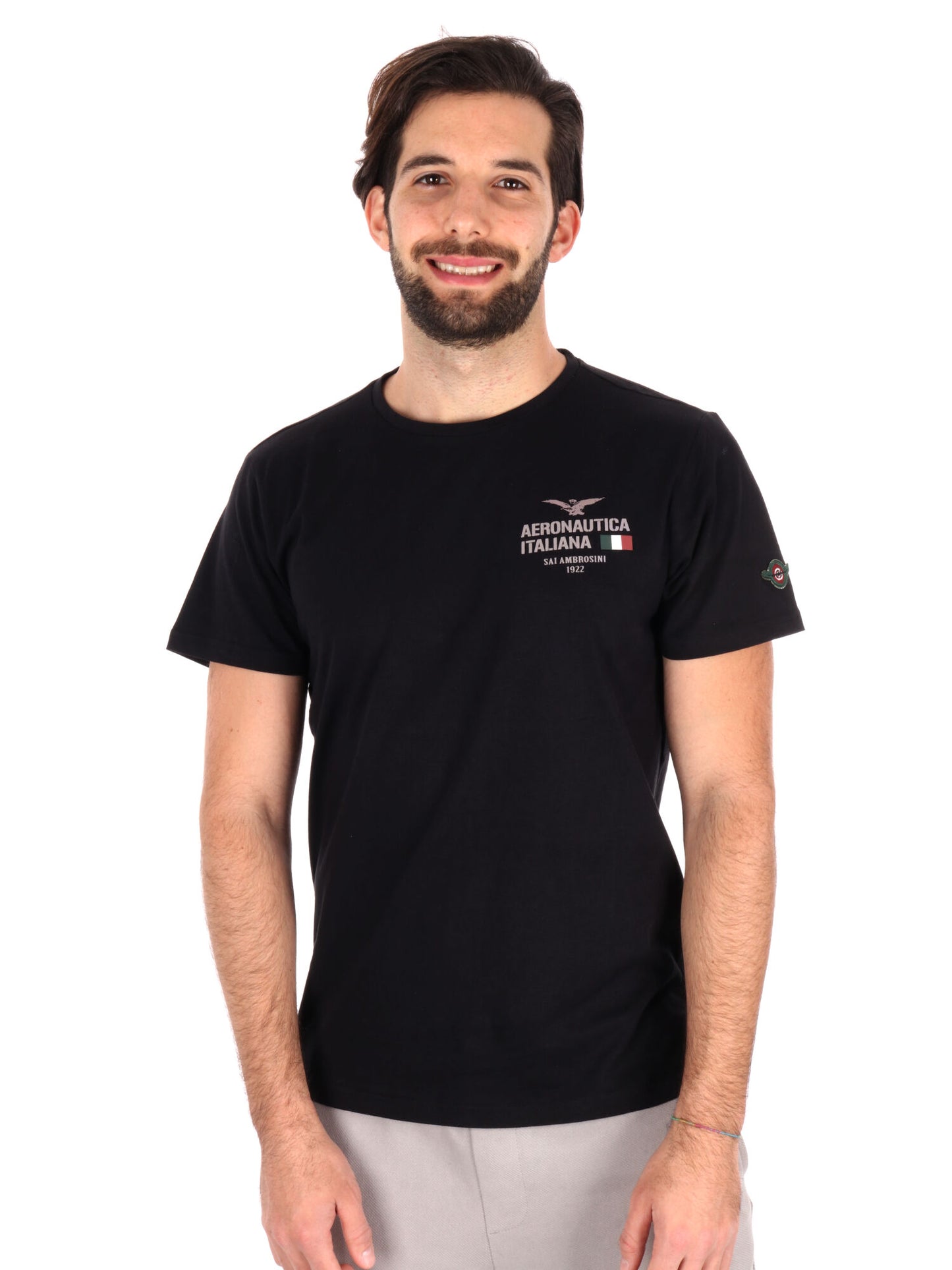 T-SHIRT AERONAUTICA ITALIANA UOMO NERO