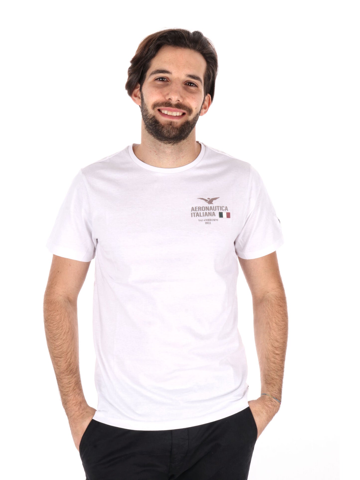 T-SHIRT AERONAUTICA ITALIANA UOMO BIANCO