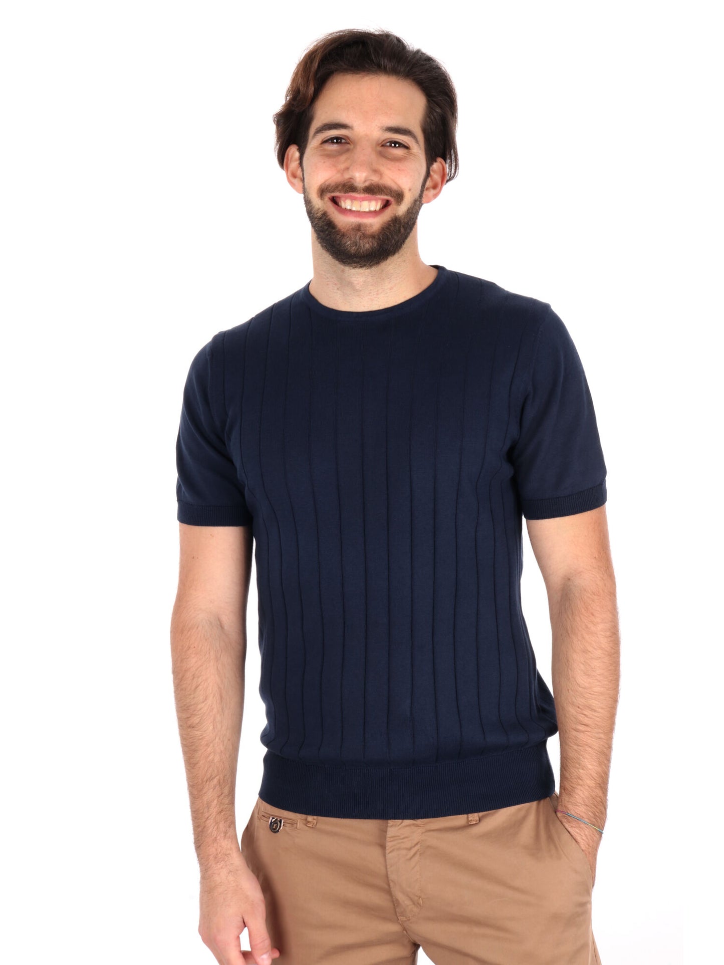 T-SHIRT IN MAGLIA ASTORI FB UOMO BLU