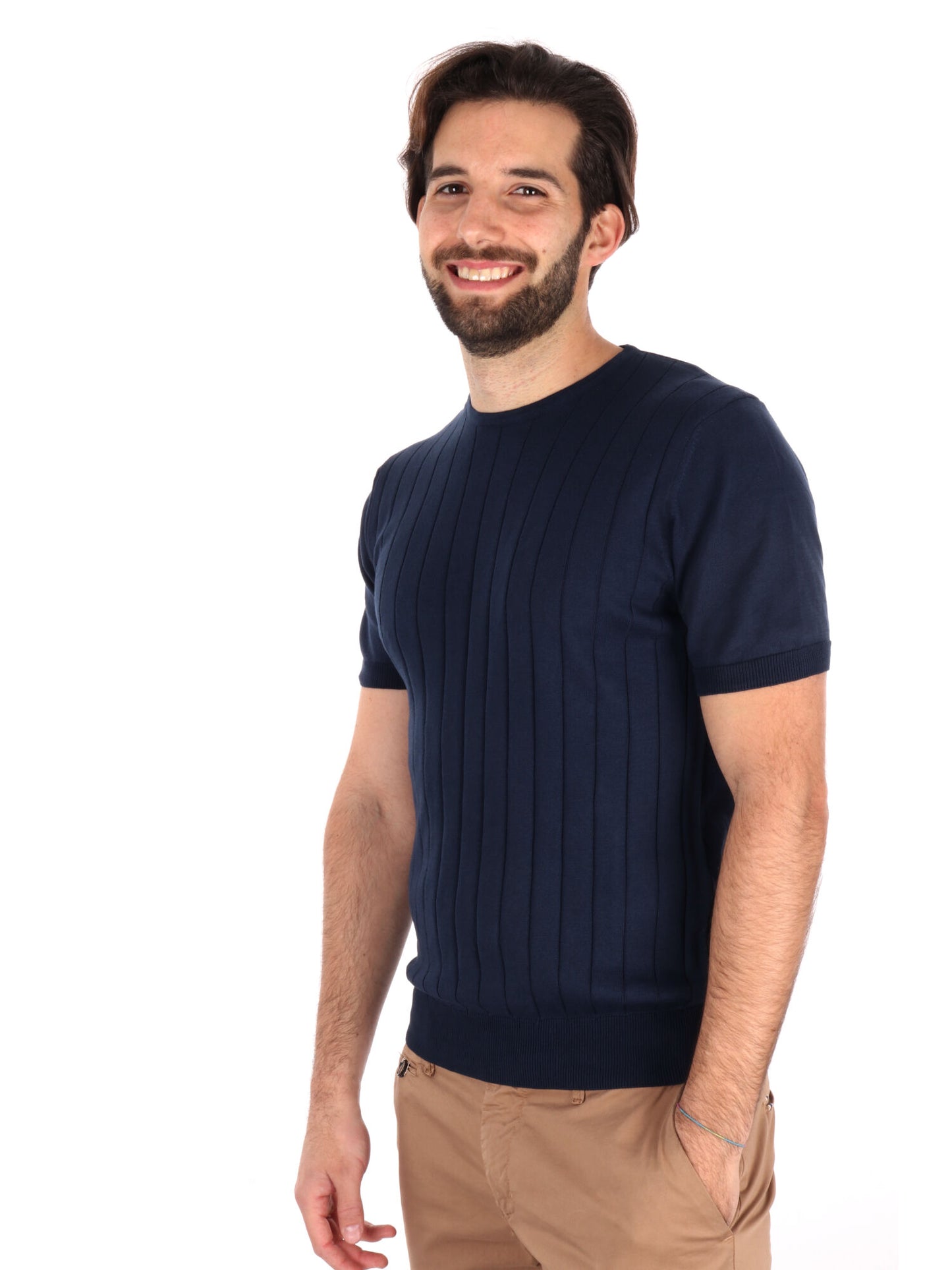T-SHIRT IN MAGLIA ASTORI FB UOMO BLU
