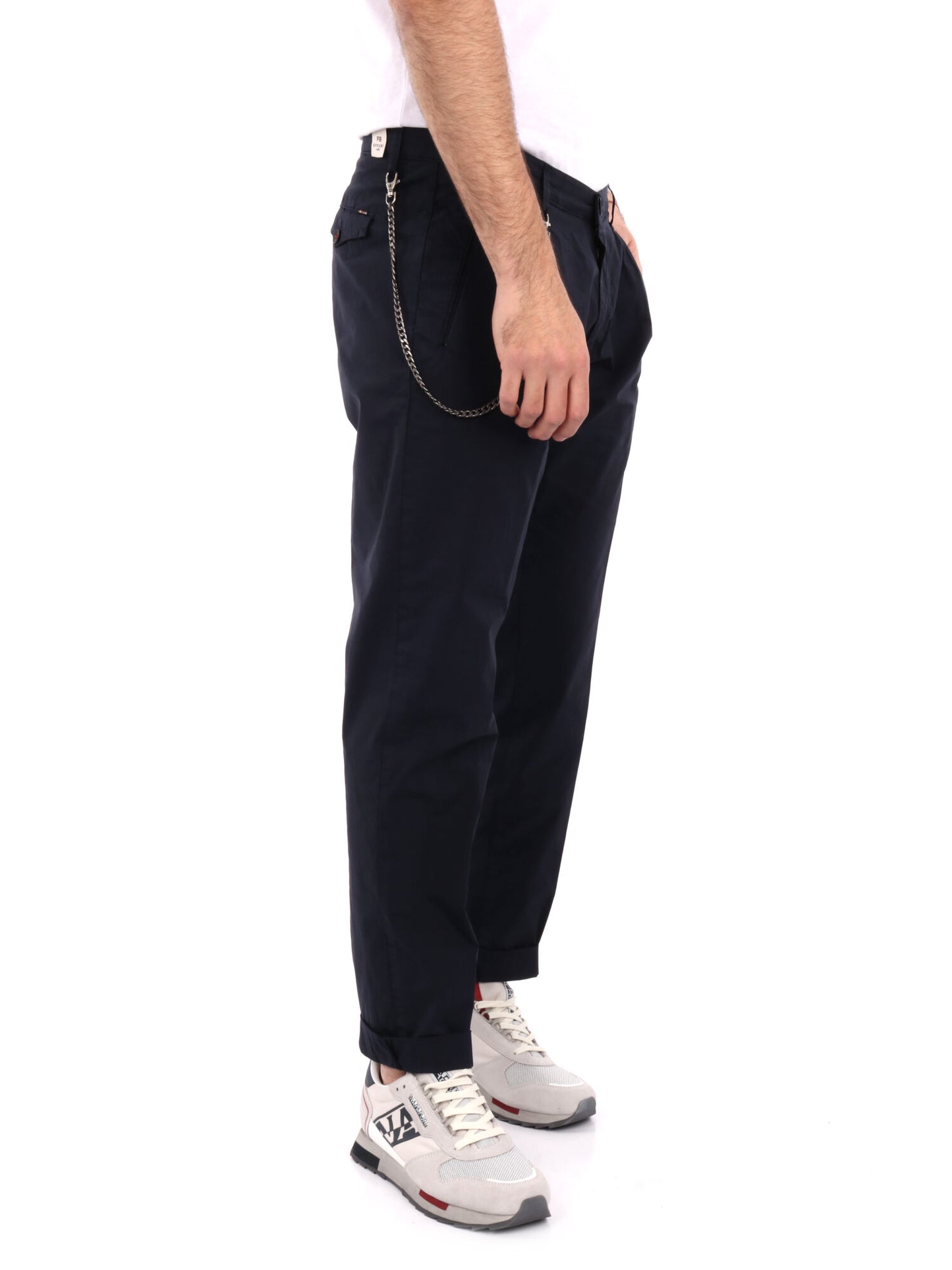 PANTALONE IN TELA FB UOMO BLU