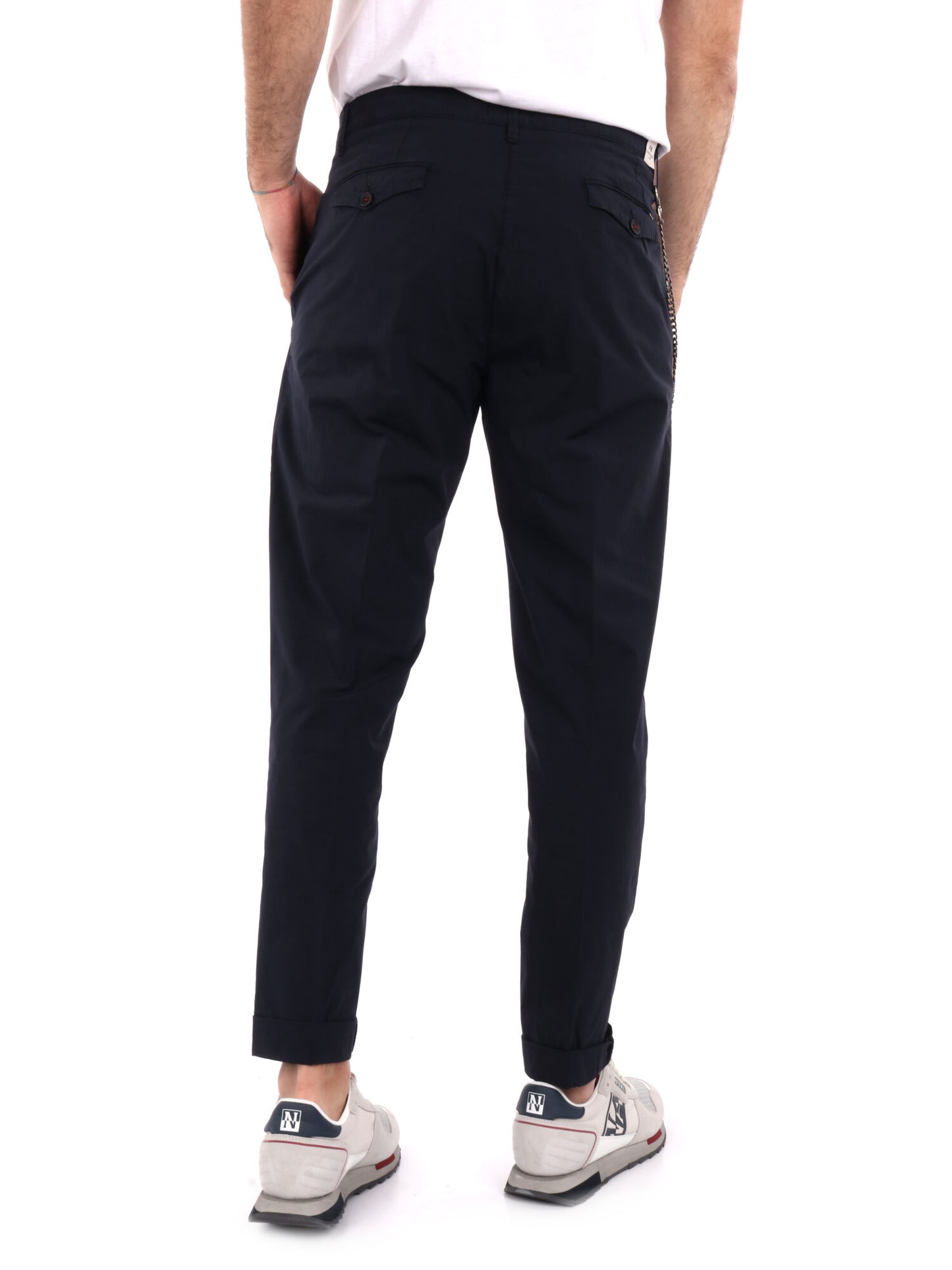 PANTALONE IN TELA FB UOMO BLU