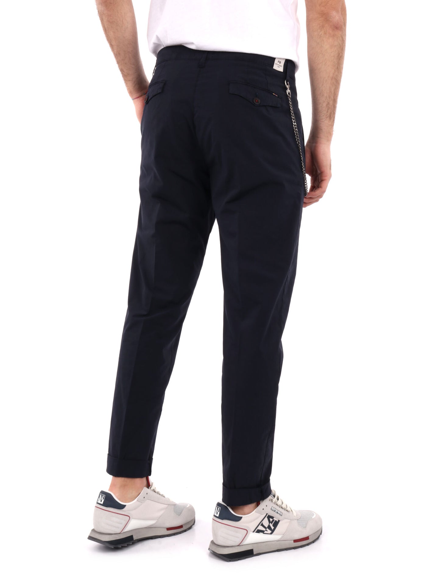 PANTALONE IN TELA FB UOMO BLU