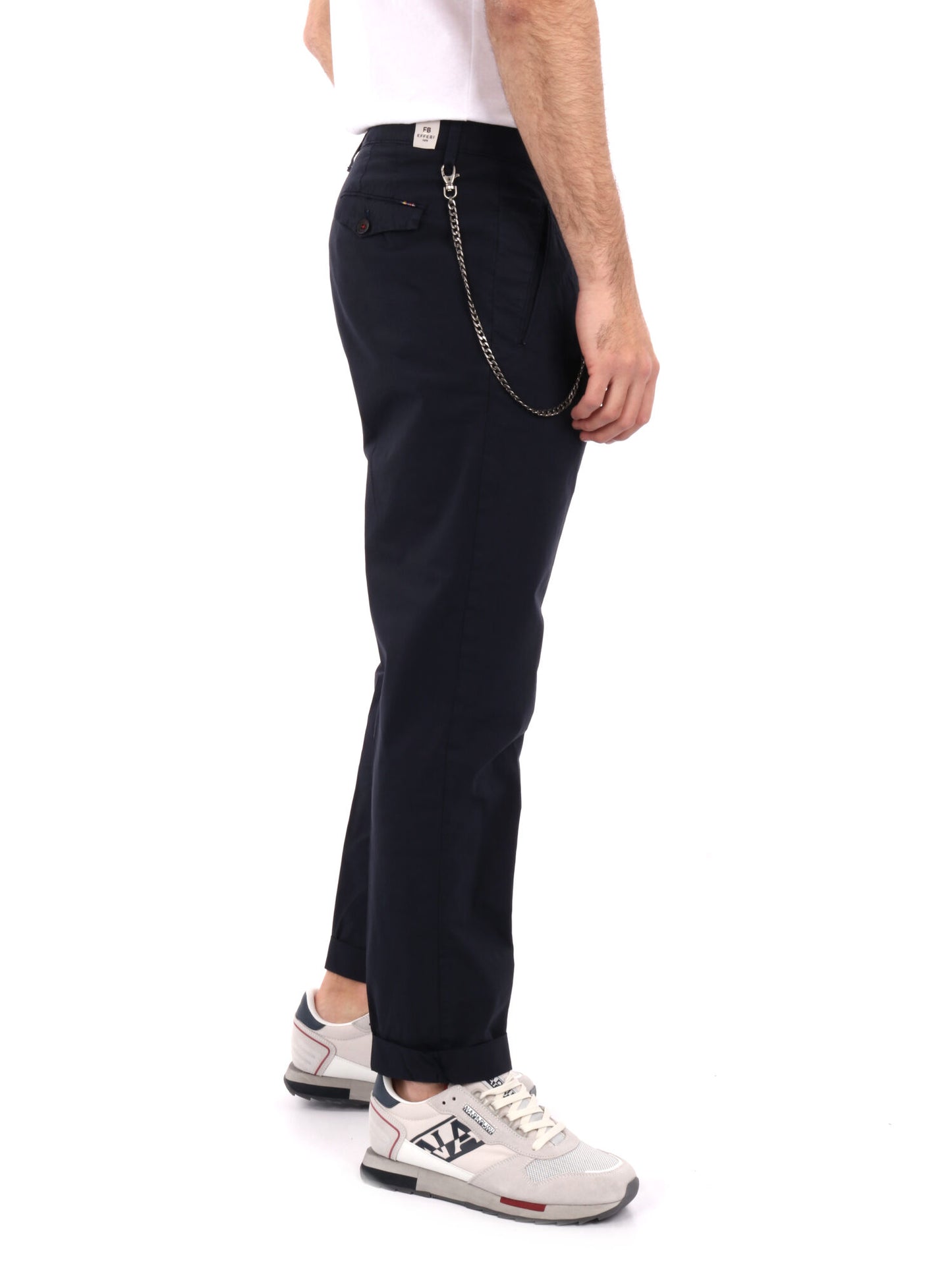 PANTALONE IN TELA FB UOMO BLU