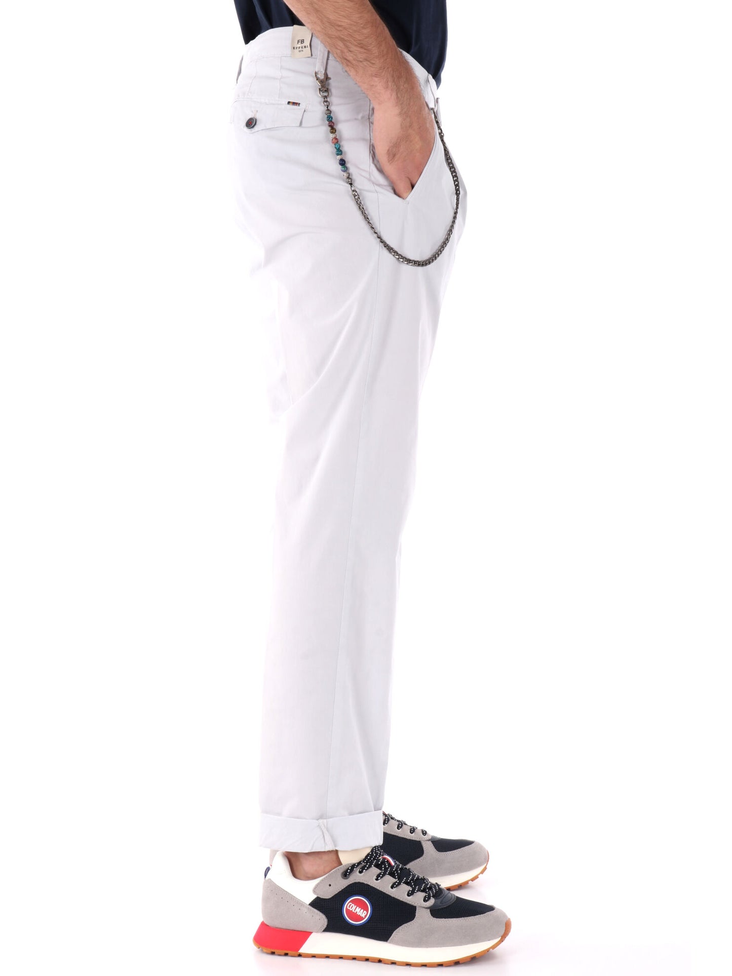 PANTALONE IN TELA FB UOMO GHIACCIO