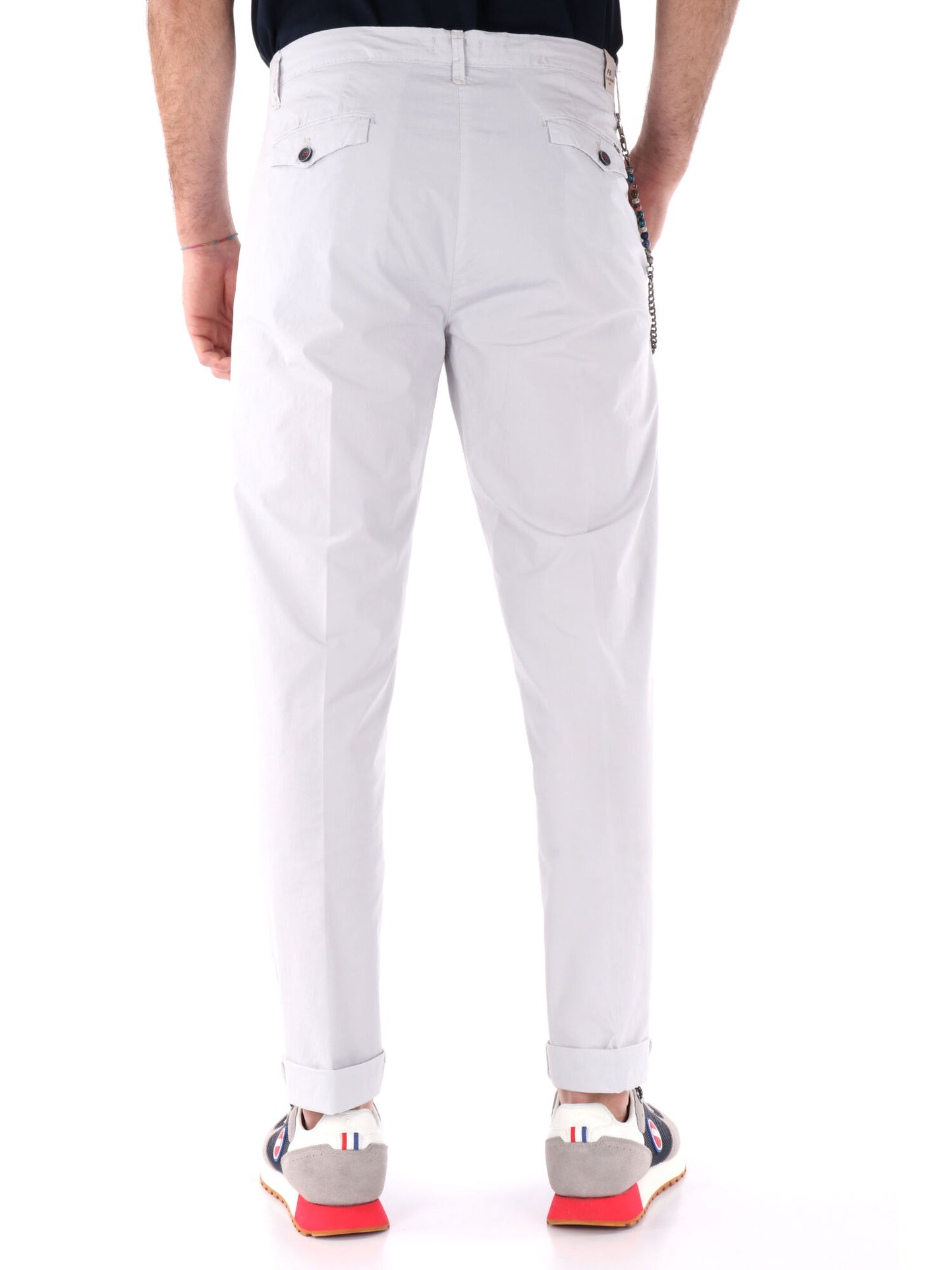 PANTALONE IN TELA FB UOMO GHIACCIO