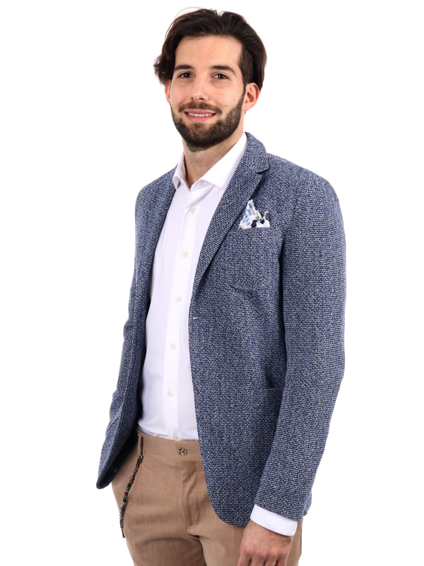 GIACCA IN MAGLIA FB UOMO INDACO