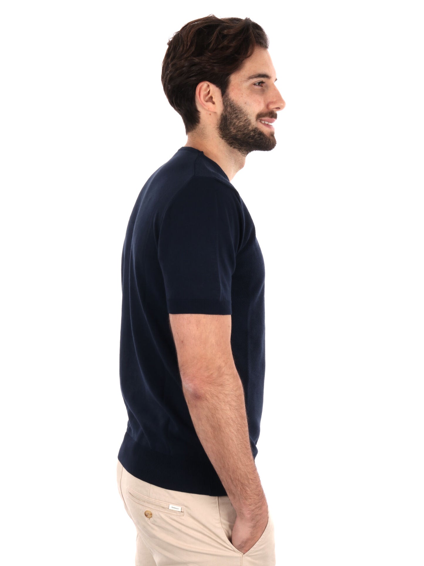 T-SHIRT IN MAGLIA FB UOMO BLU