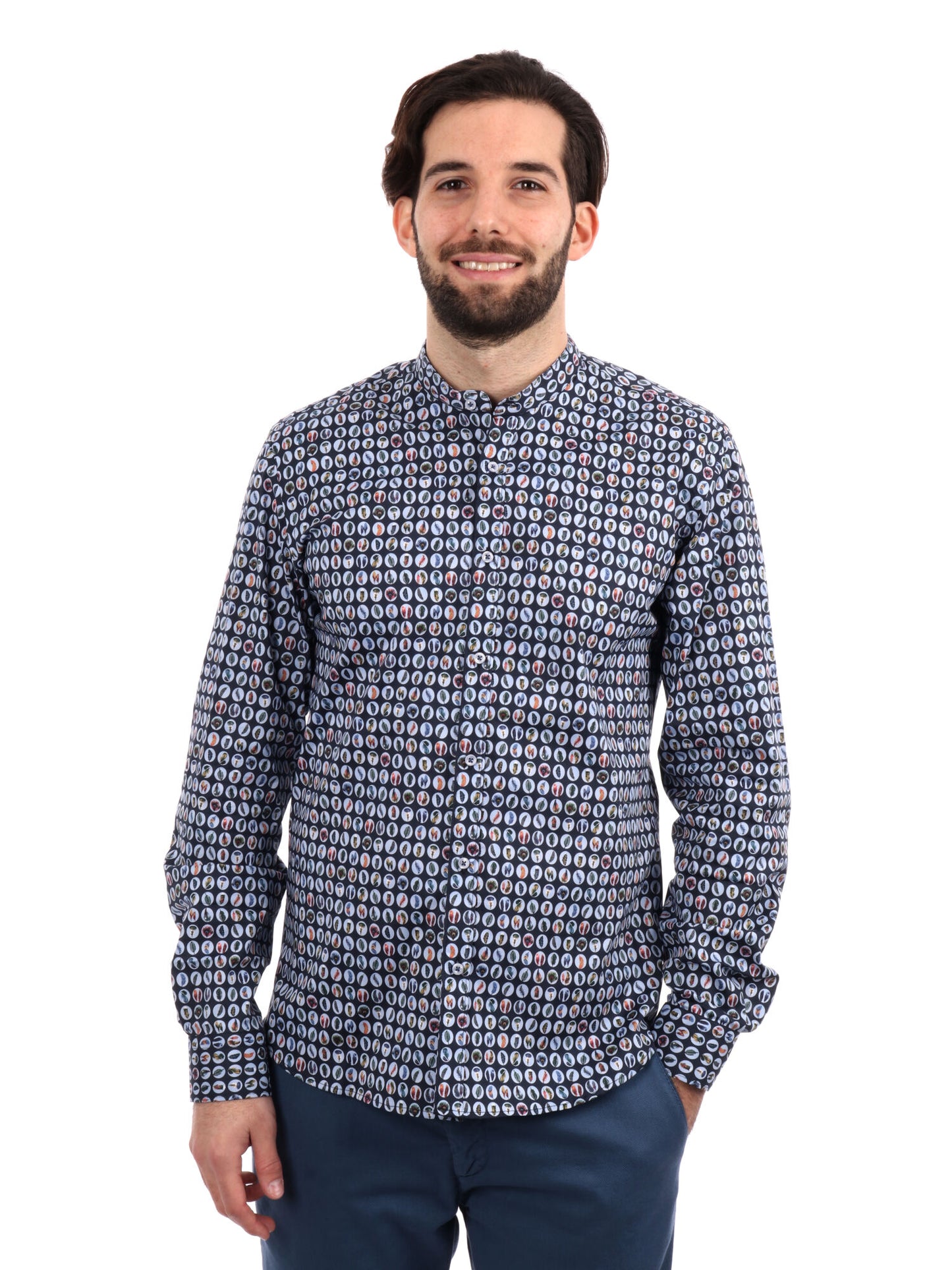 F.B. CAMICIA ML - BLU