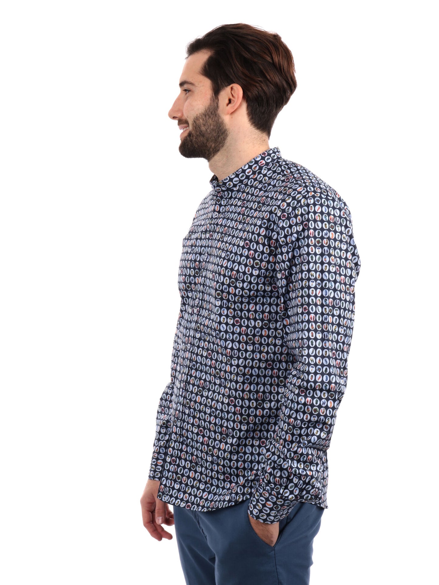 F.B. CAMICIA ML - BLU