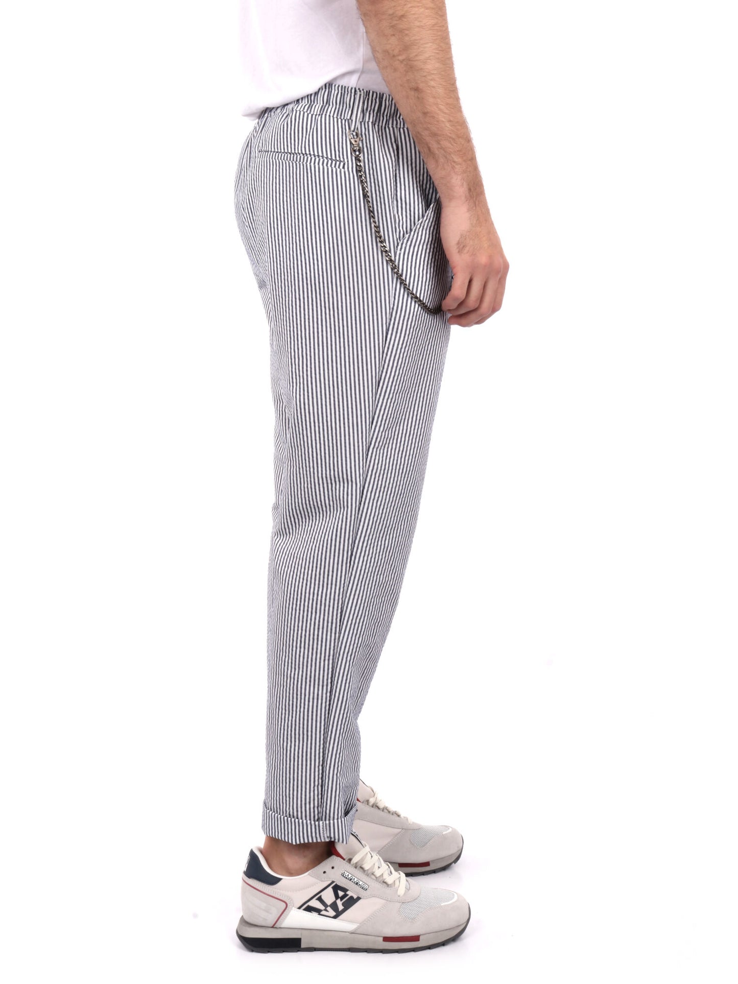 PANTALACCIO SEELS FB UOMO BIANCO-BLU