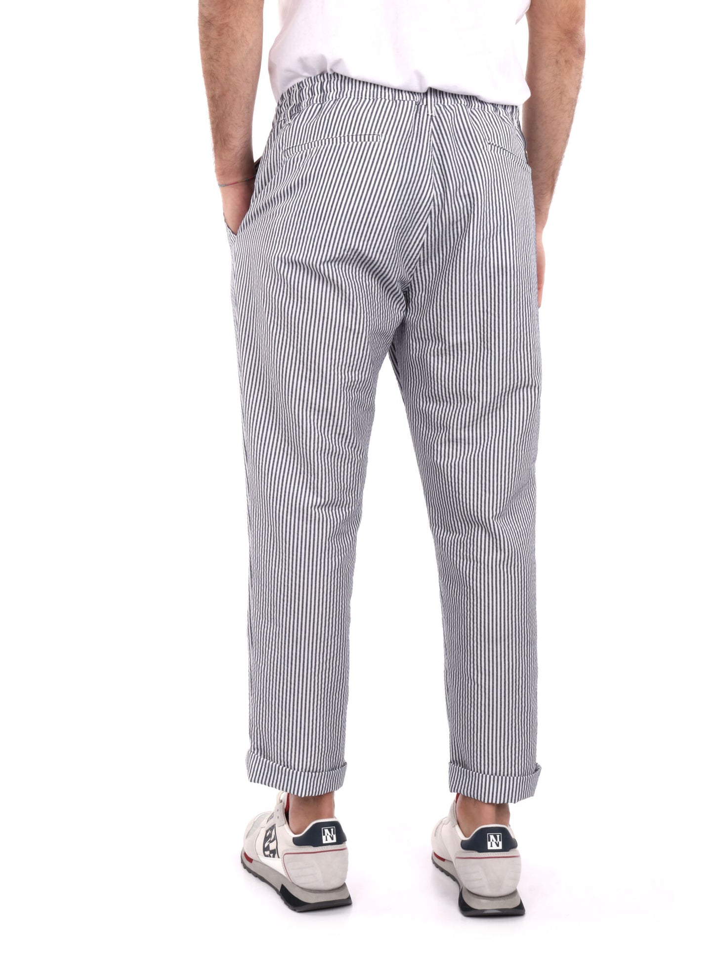 PANTALACCIO SEELS FB UOMO BIANCO-BLU