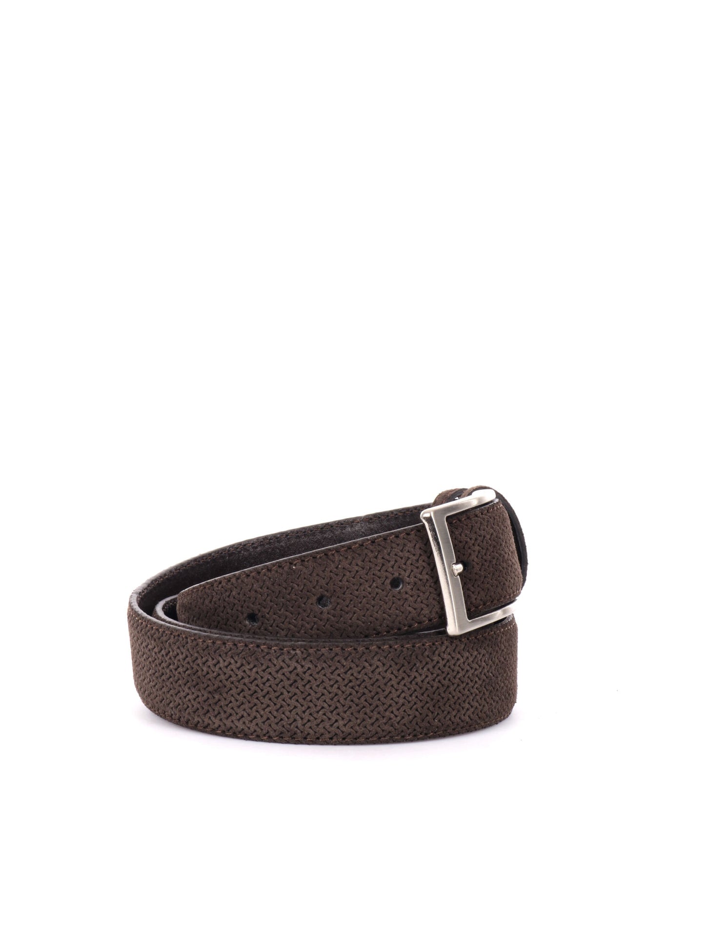 CINTURA IN PELLE CON MOTIVO FB UNISEX TESTA DI MORO