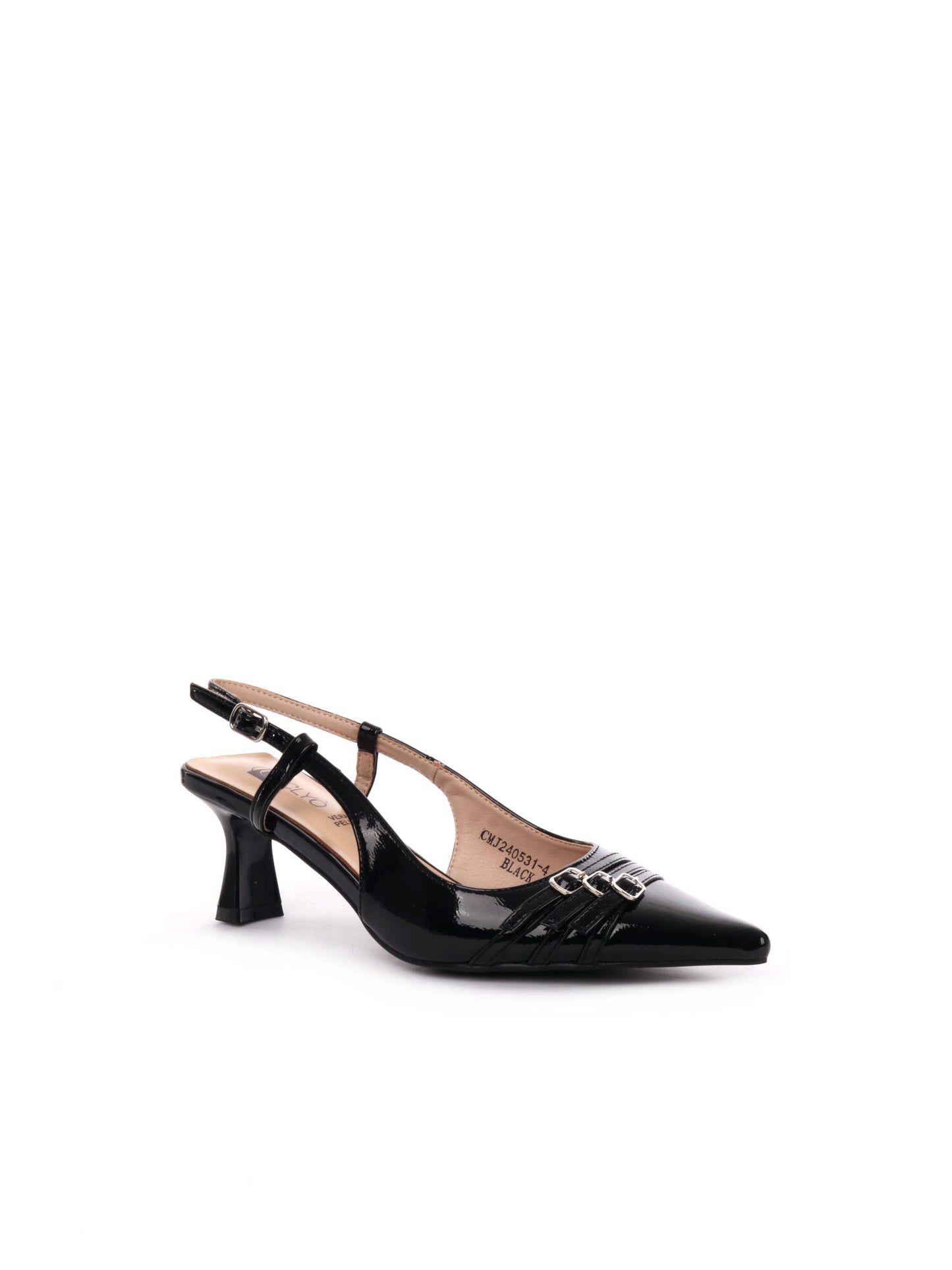 SLINGBACK CON FIBBIE CLYO' DONNA NERO