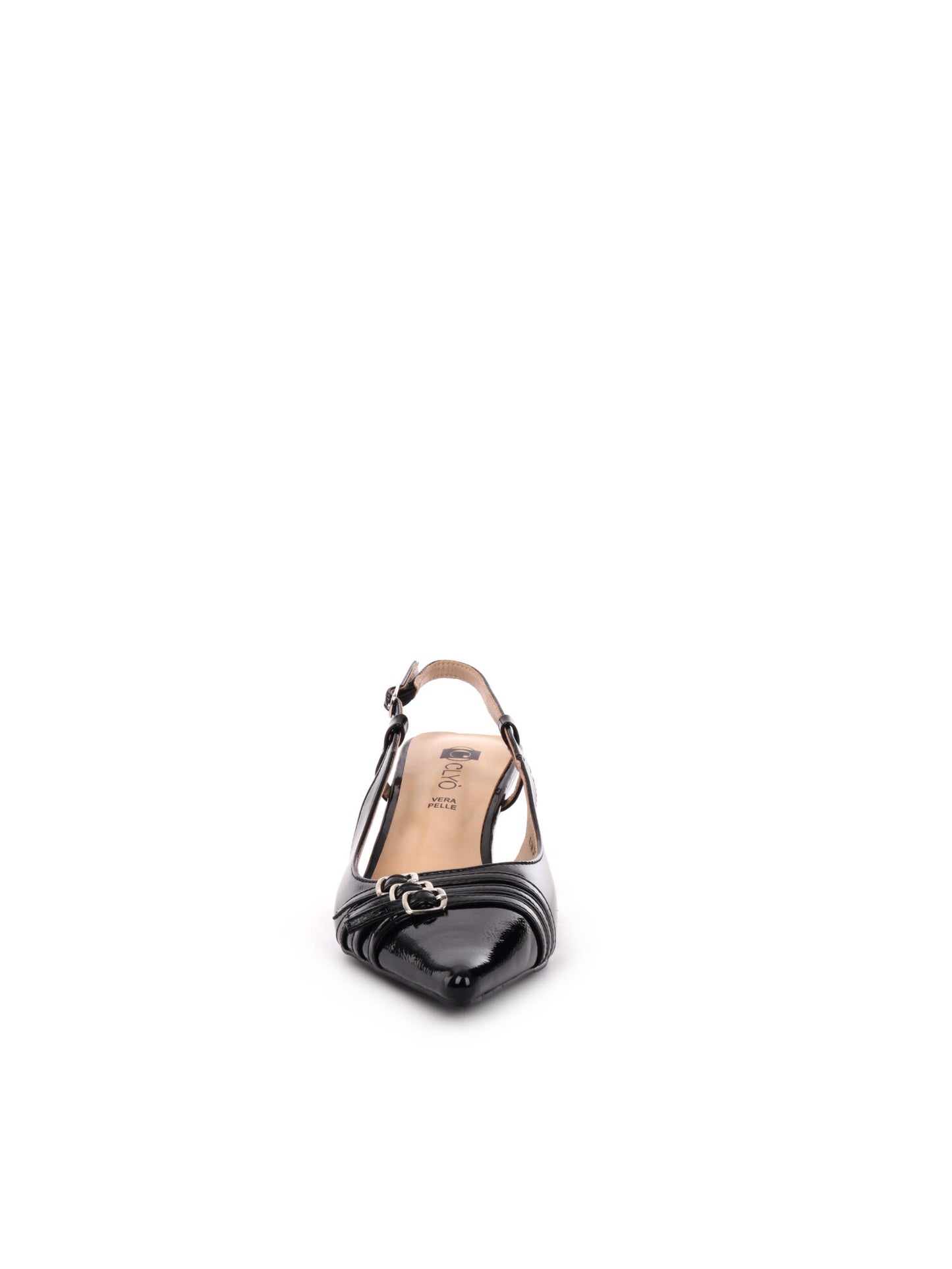 SLINGBACK CON FIBBIE CLYO' DONNA NERO