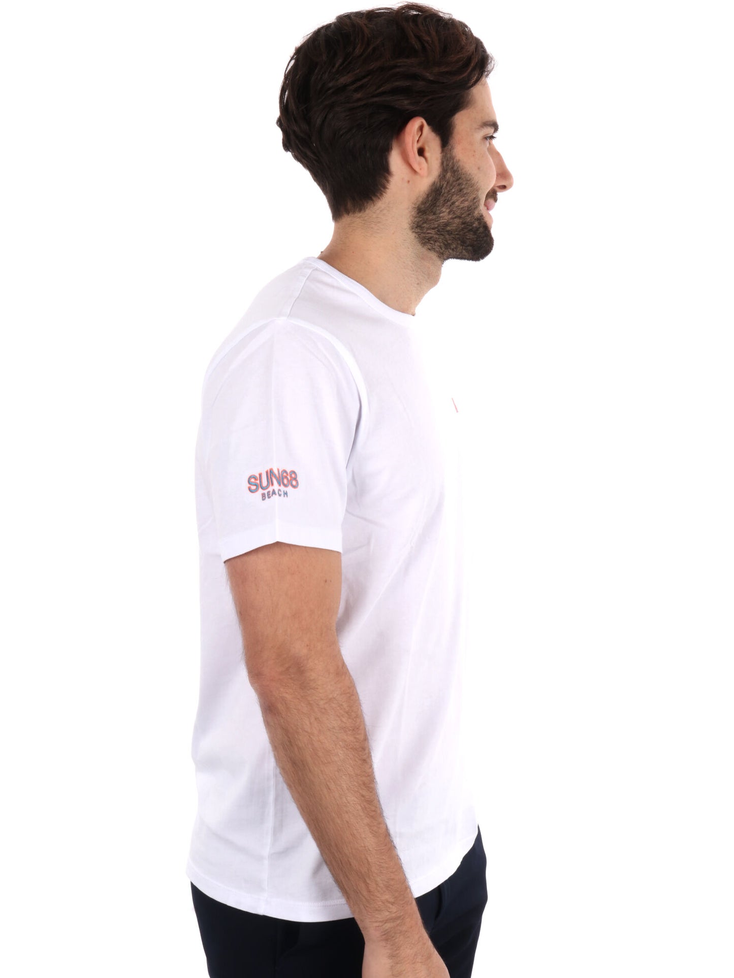 T-SHIRT SUN68 UOMO BIANCO