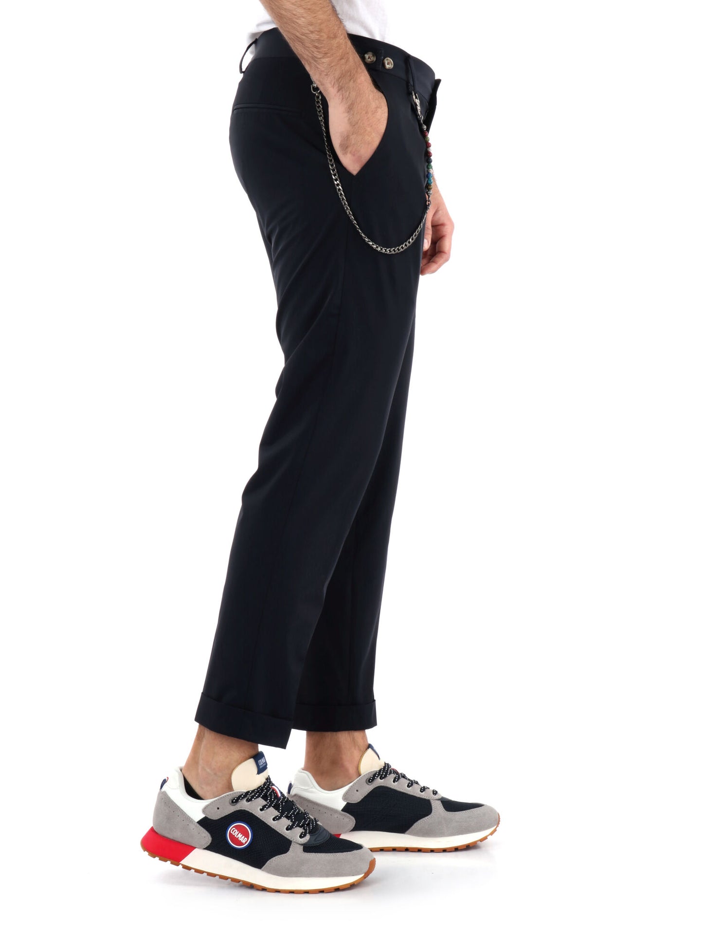 PANTALONE TECNICO CON CATENA FB UOMO BLU