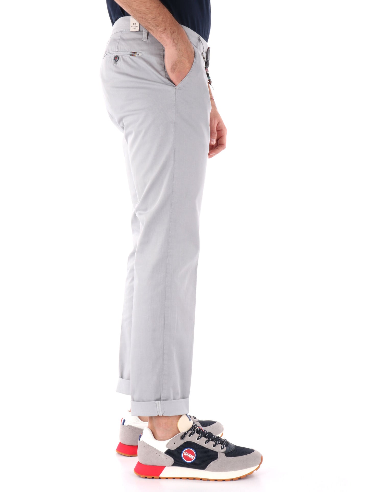PANTALONE MICROFANTASIA FB UOMO PERLA