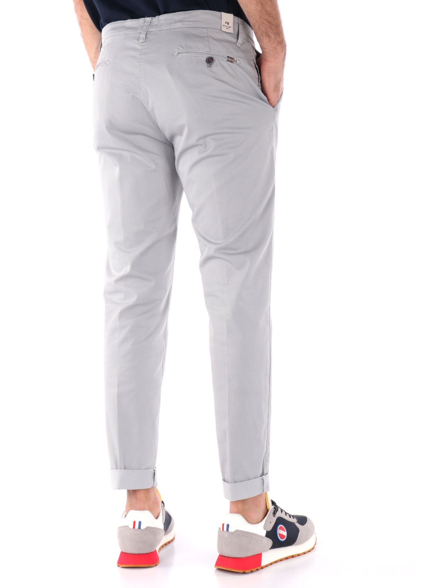 PANTALONE MICROFANTASIA FB UOMO PERLA
