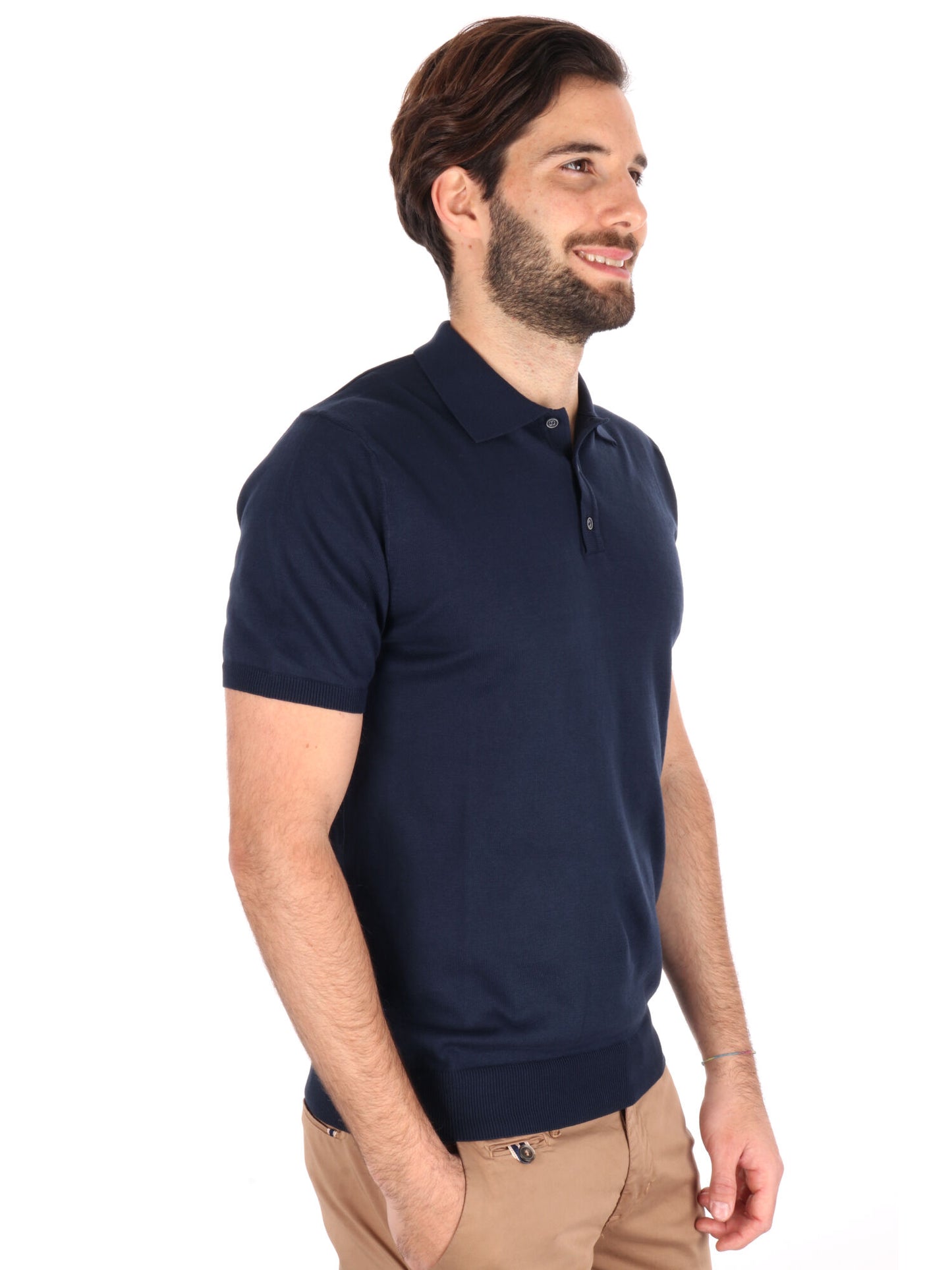 Polo da uomo FB Dayane blu per la primavera estate