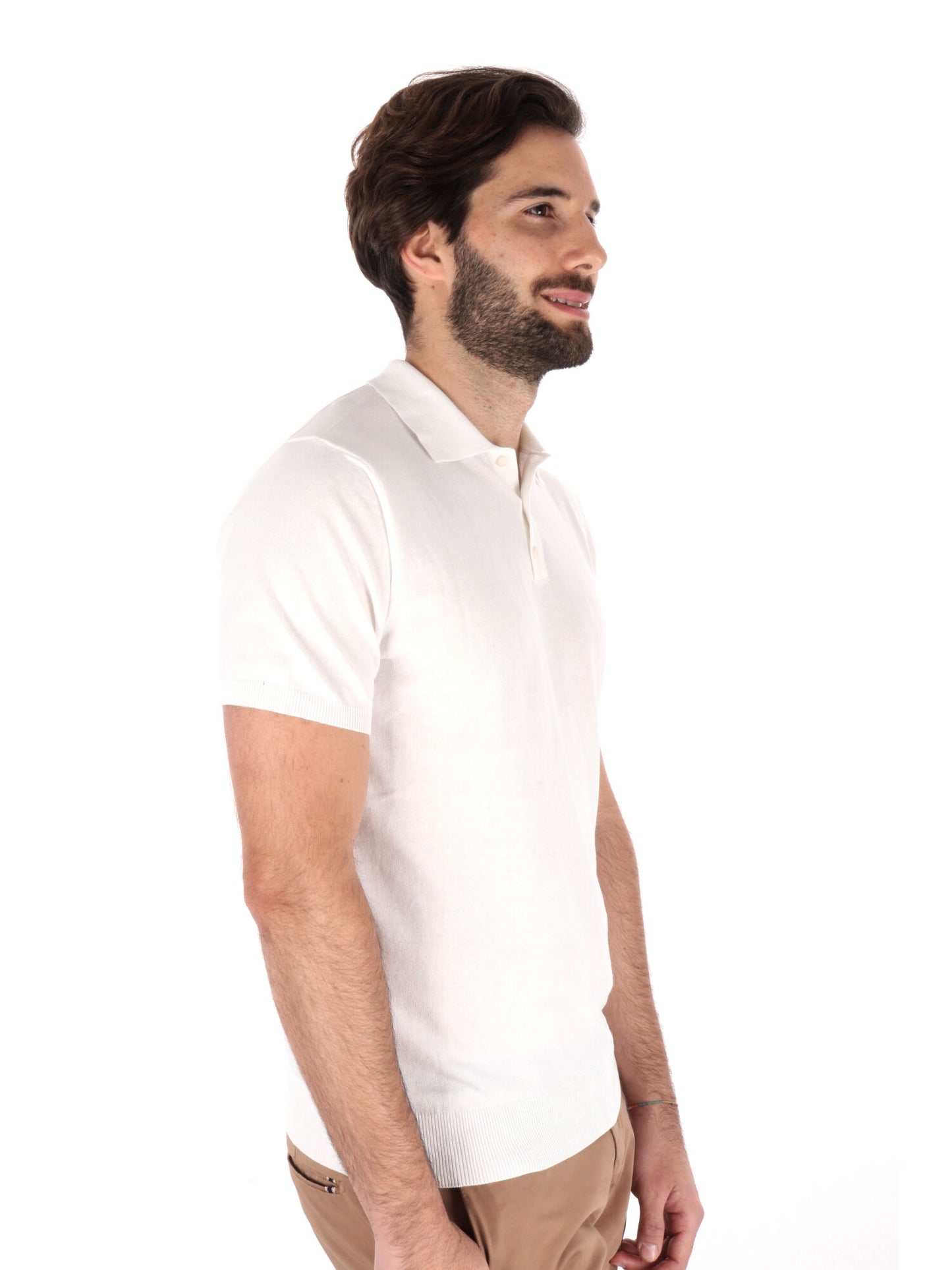 Polo Dayane K652 da uomo bianca, elegante e versatile per ogni occasione