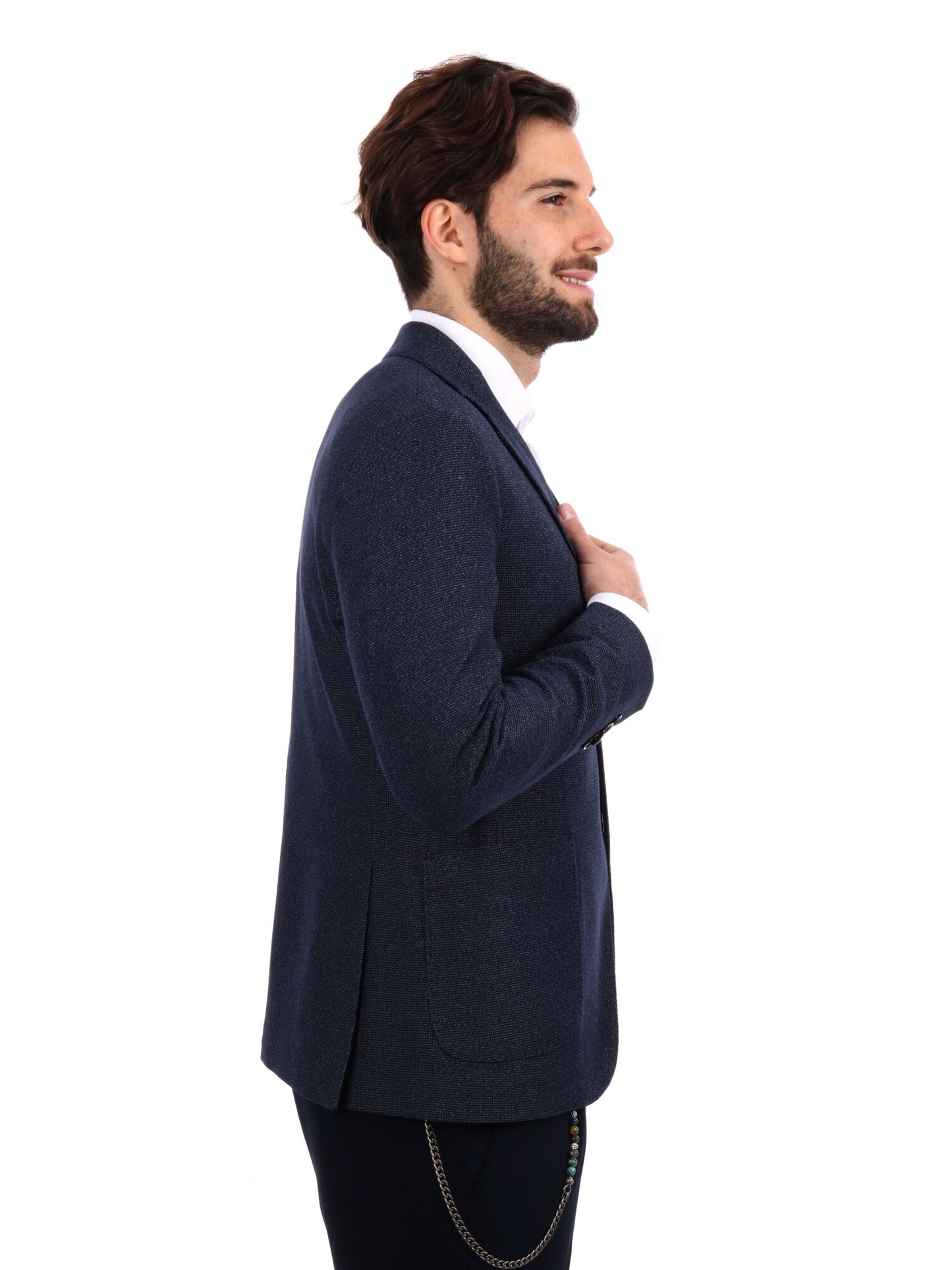 GIACCA IN MAGLIA DROP 4 FB UOMO BLU