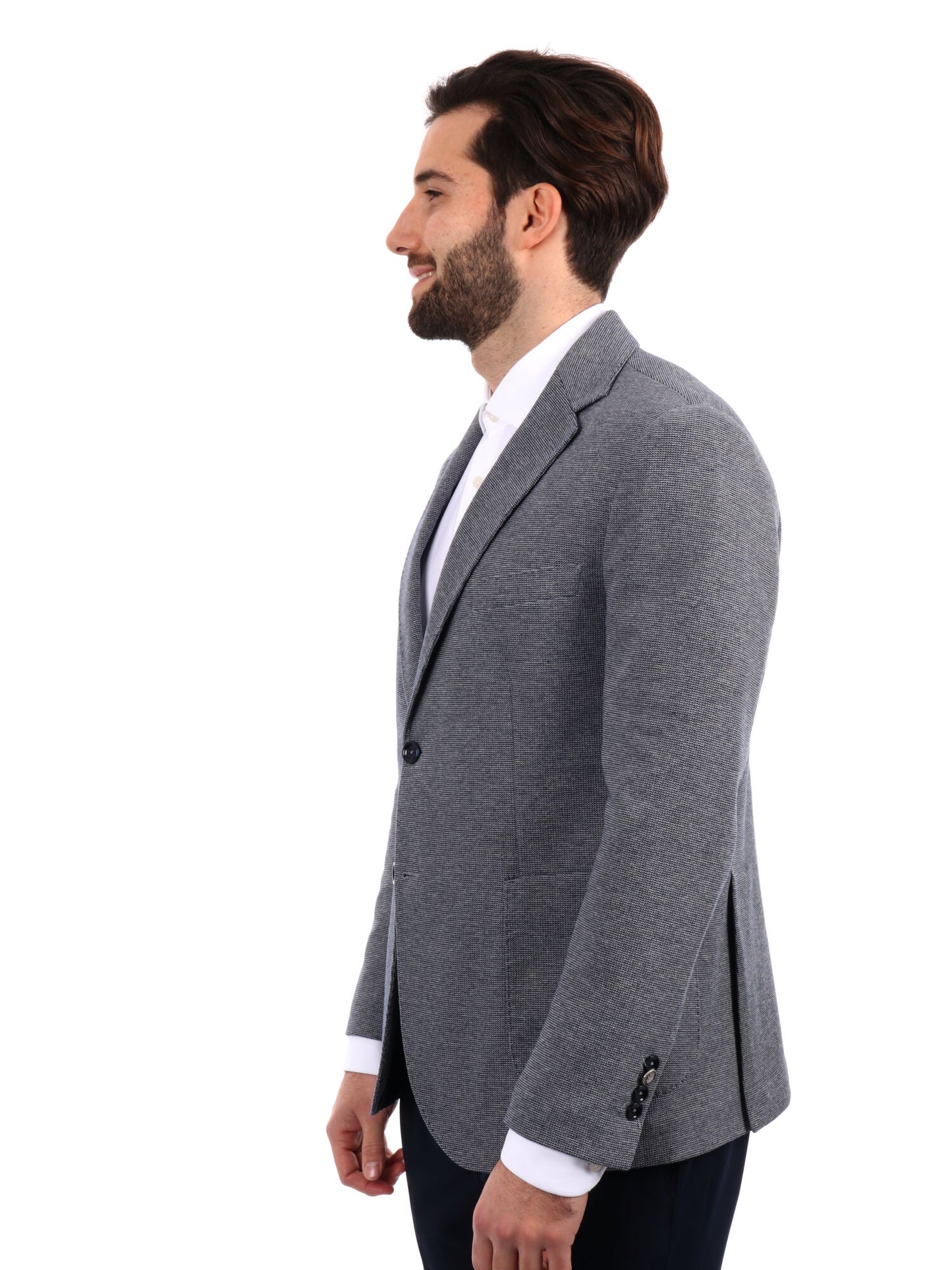 GIACCA IN MAGLIA DROP 4 FB UOMO GRIGIO BLU