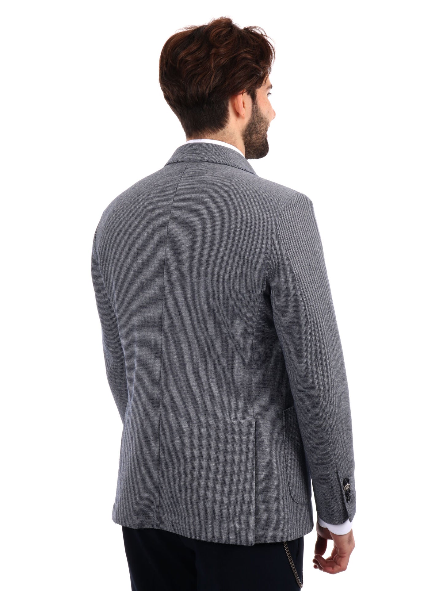 GIACCA IN MAGLIA DROP 4 FB UOMO GRIGIO BLU
