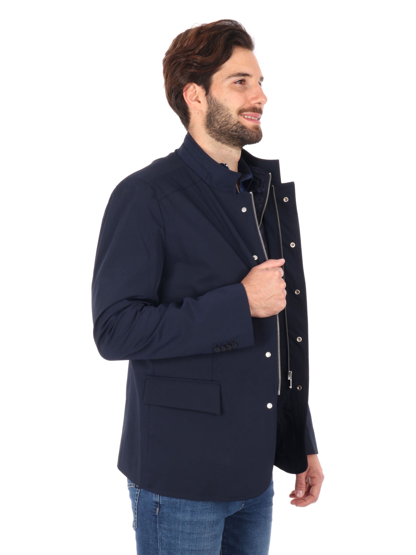 Giacca idrorepellente Yes-Zee da uomo blu con gilet interno