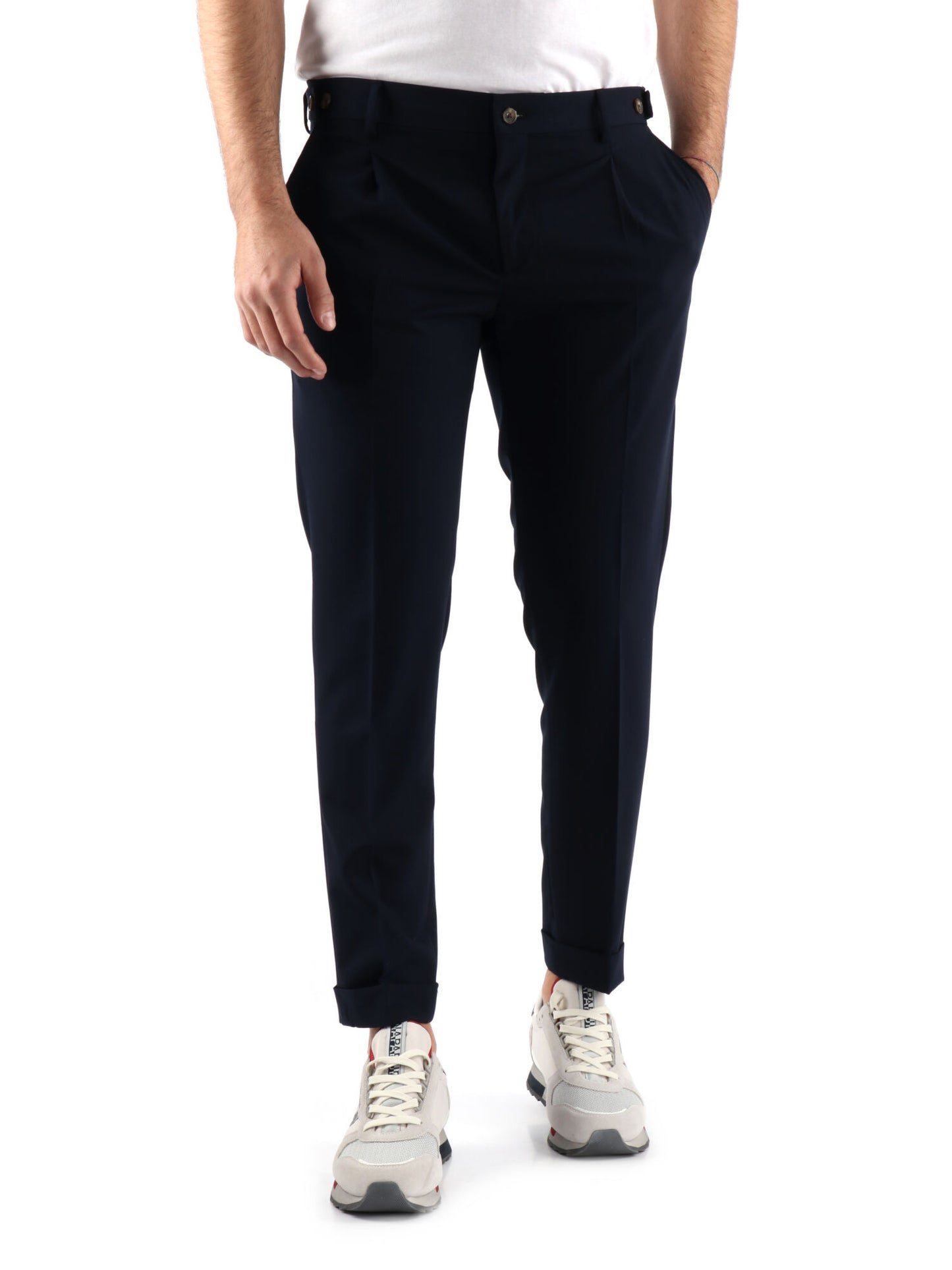 PANTALONE CON PENCE FB UOMO BLU