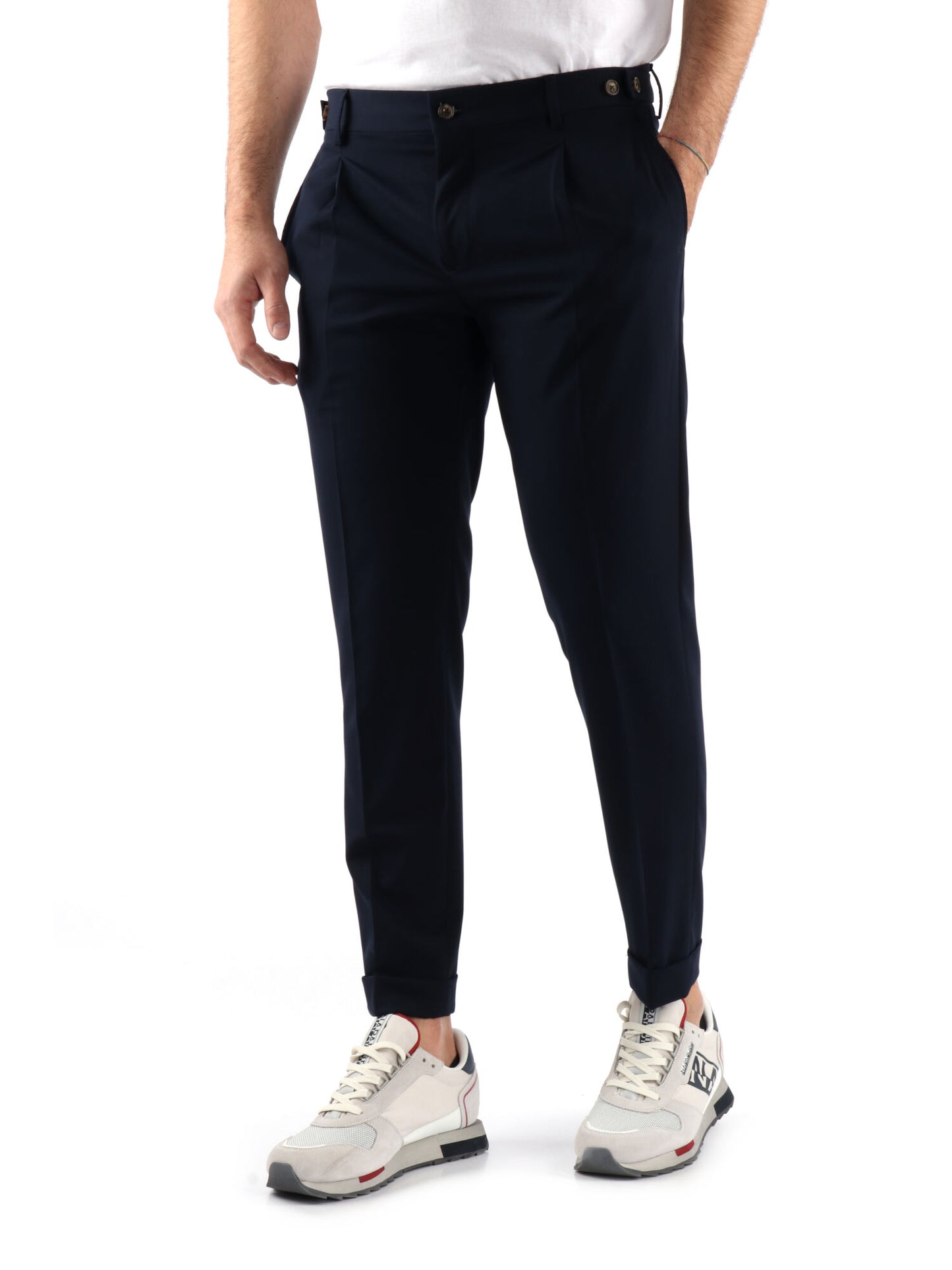 PANTALONE CON PENCE FB UOMO BLU