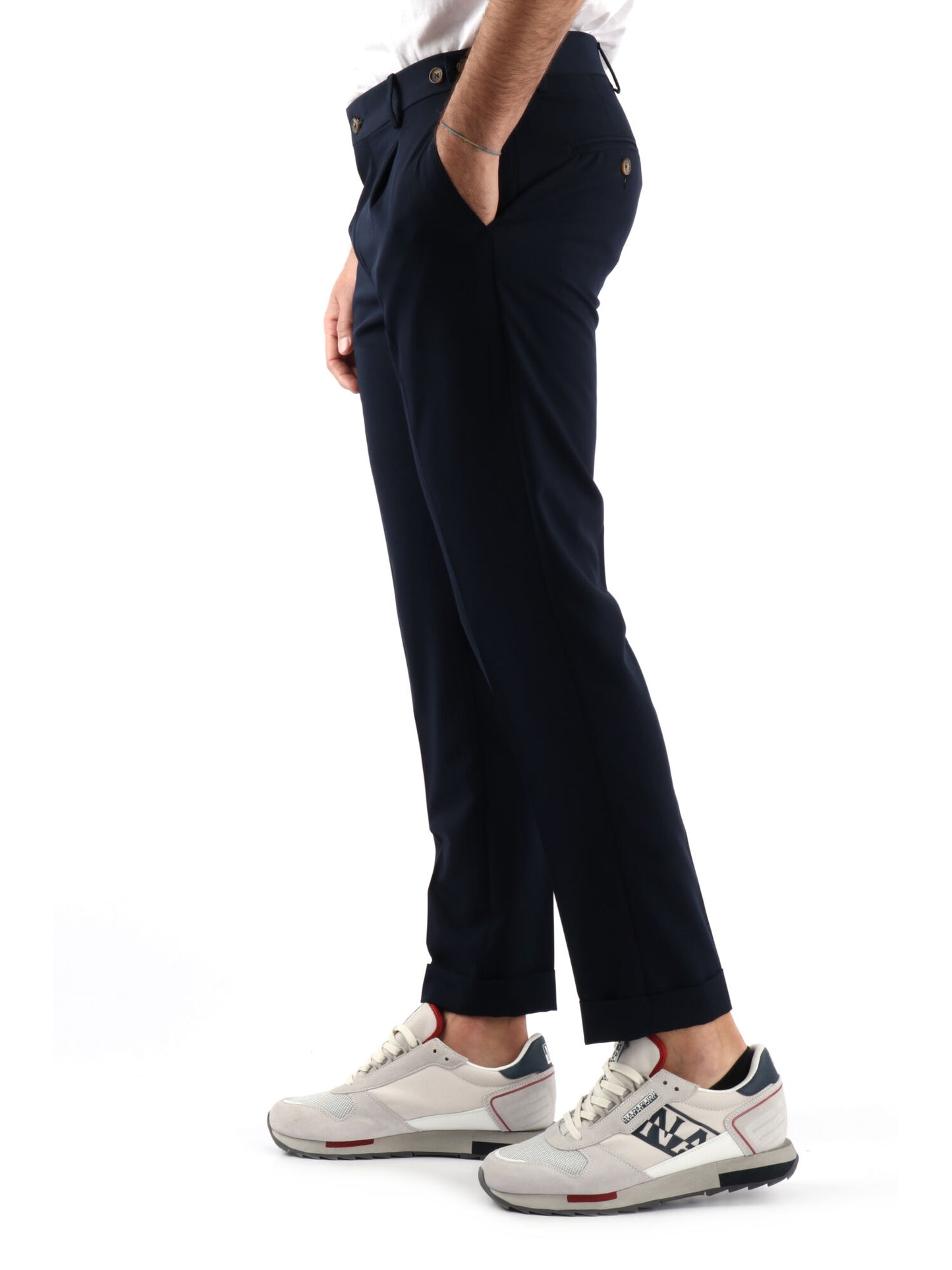 PANTALONE CON PENCE FB UOMO BLU