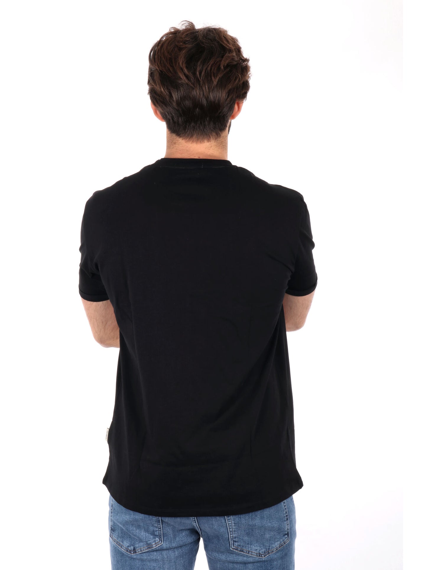T-SHIRT CON TASCHINO GIANNI LUPO UOMO NERO