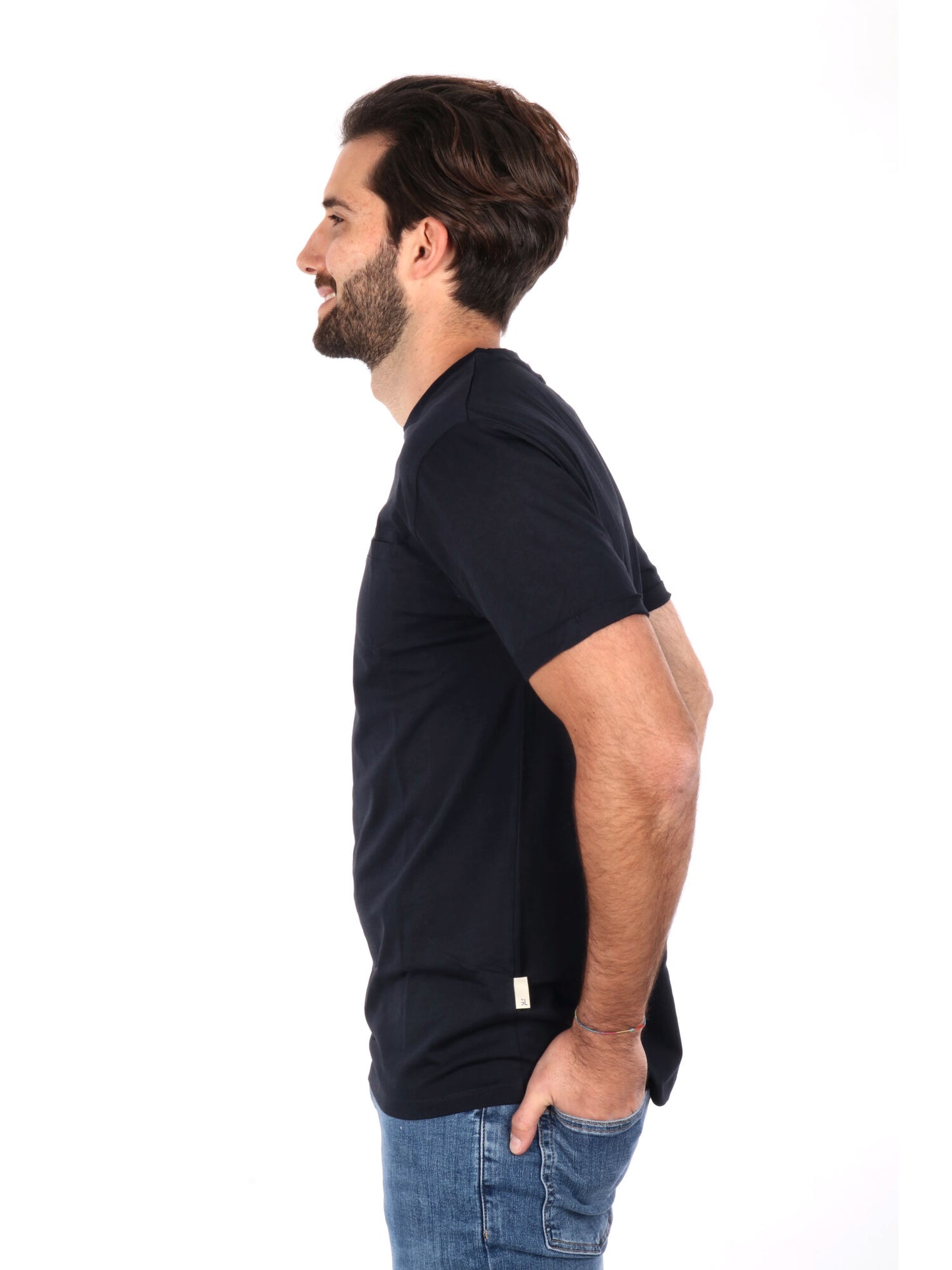 T-SHIRT CON TASCHINO GIANNI LUPO UOMO BLU