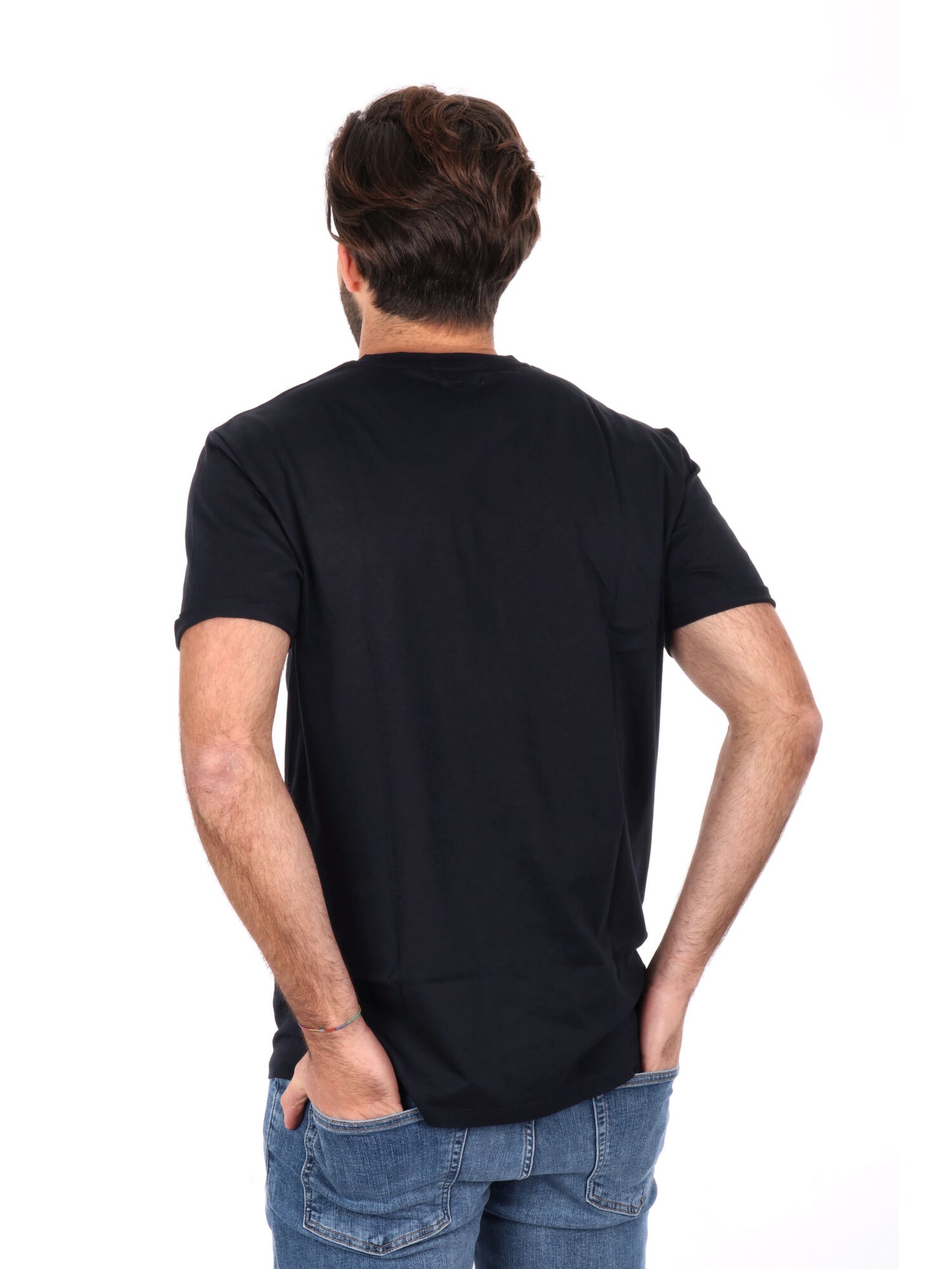 T-SHIRT CON TASCHINO GIANNI LUPO UOMO BLU