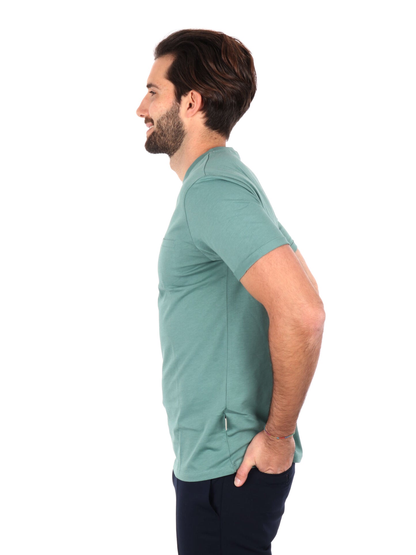 T-SHIRT CON TASCHINO GIANNI LUPO UOMO SALVIA