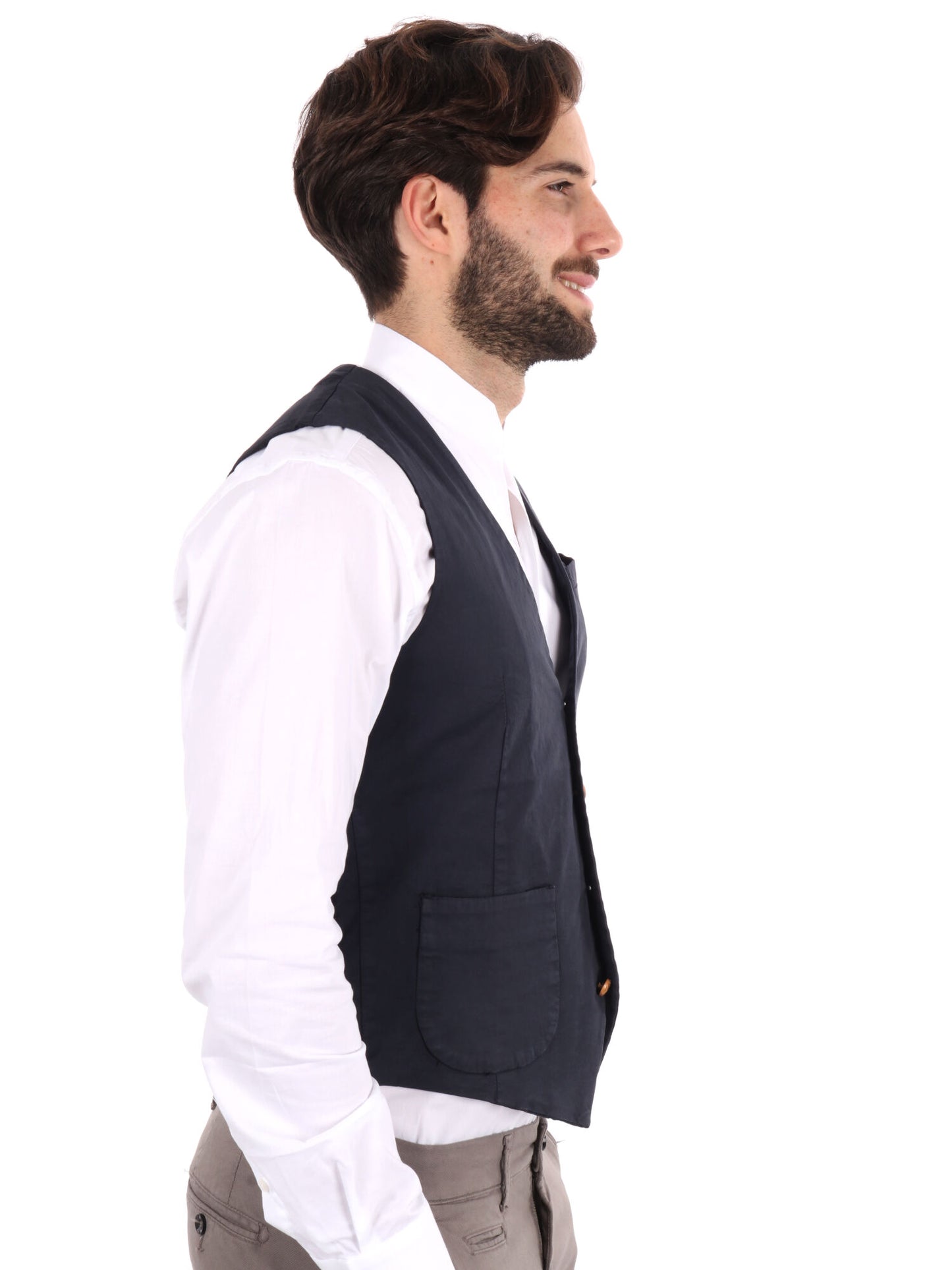 GILET GIANNI LUPO UOMO BLU