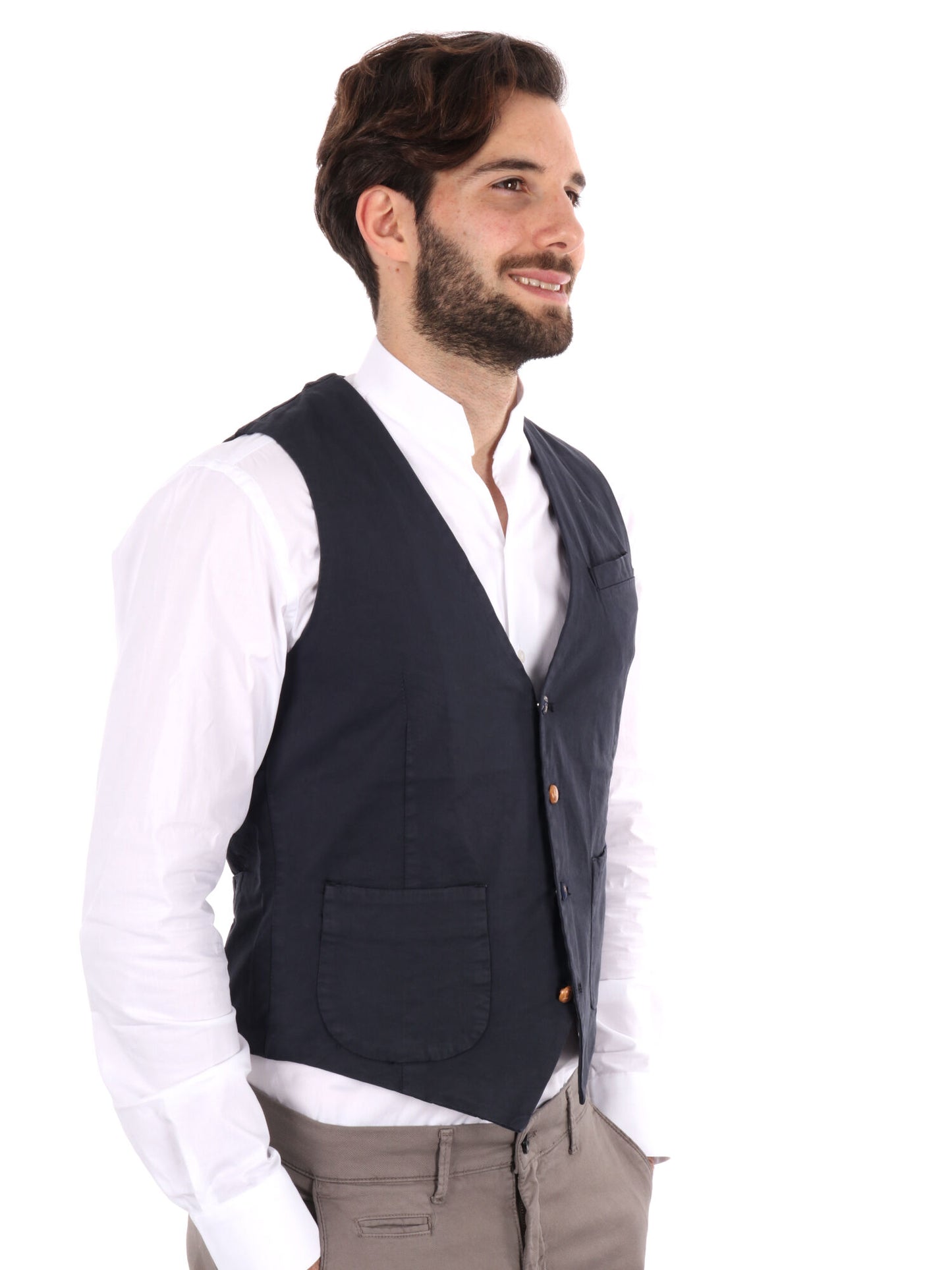 Gilet Gianni Lupo da uomo blu per occasioni casual