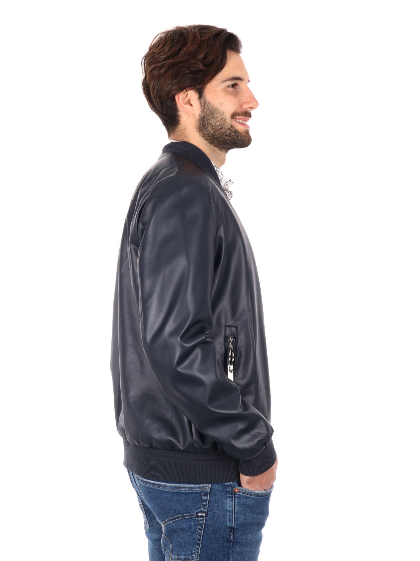 GIUBBINO BOMBER GIANNI LUPO UOMO BLU