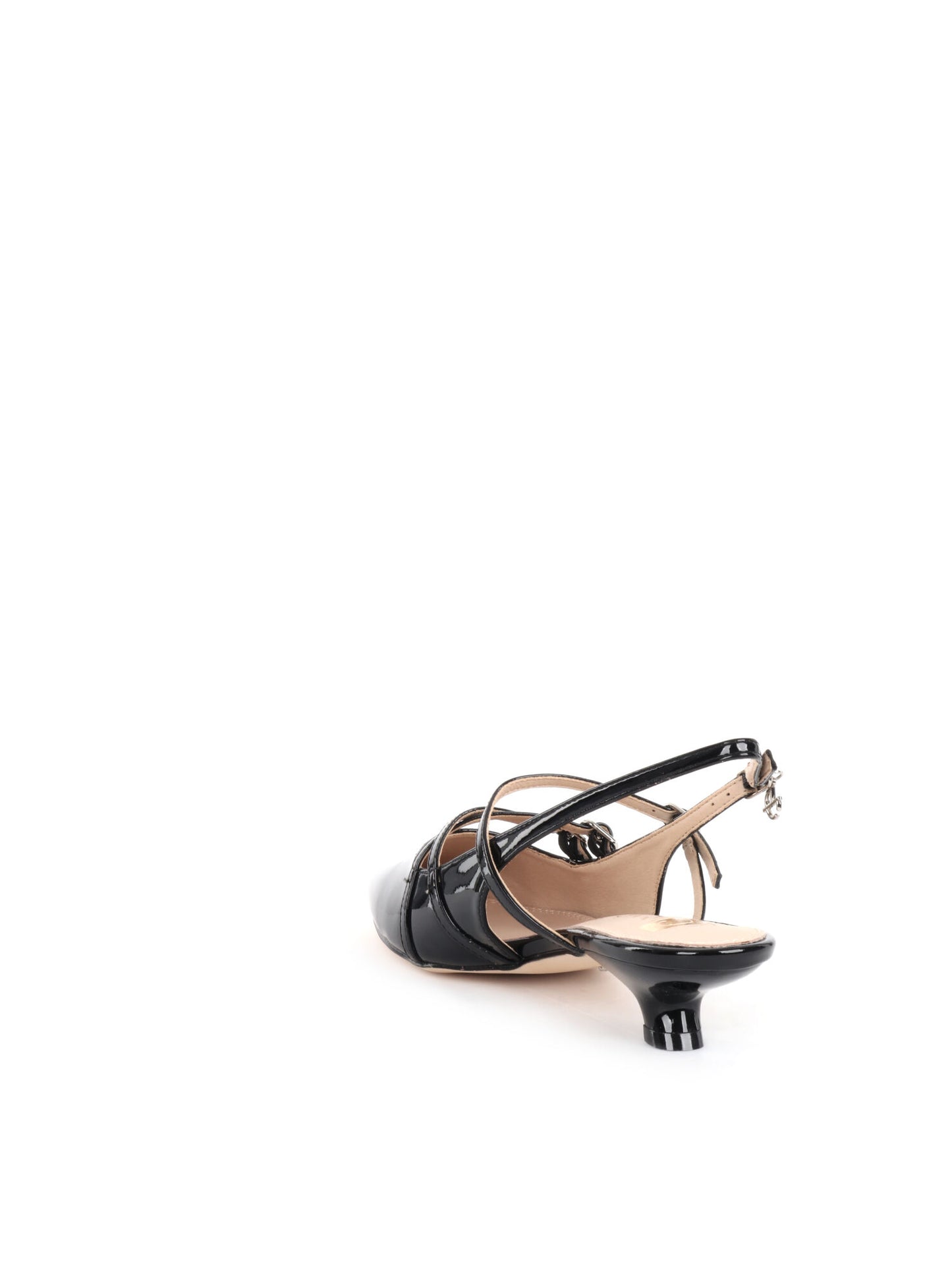 SLINGBACK BASSA IN VERNICE CLYO' DONNA NERO