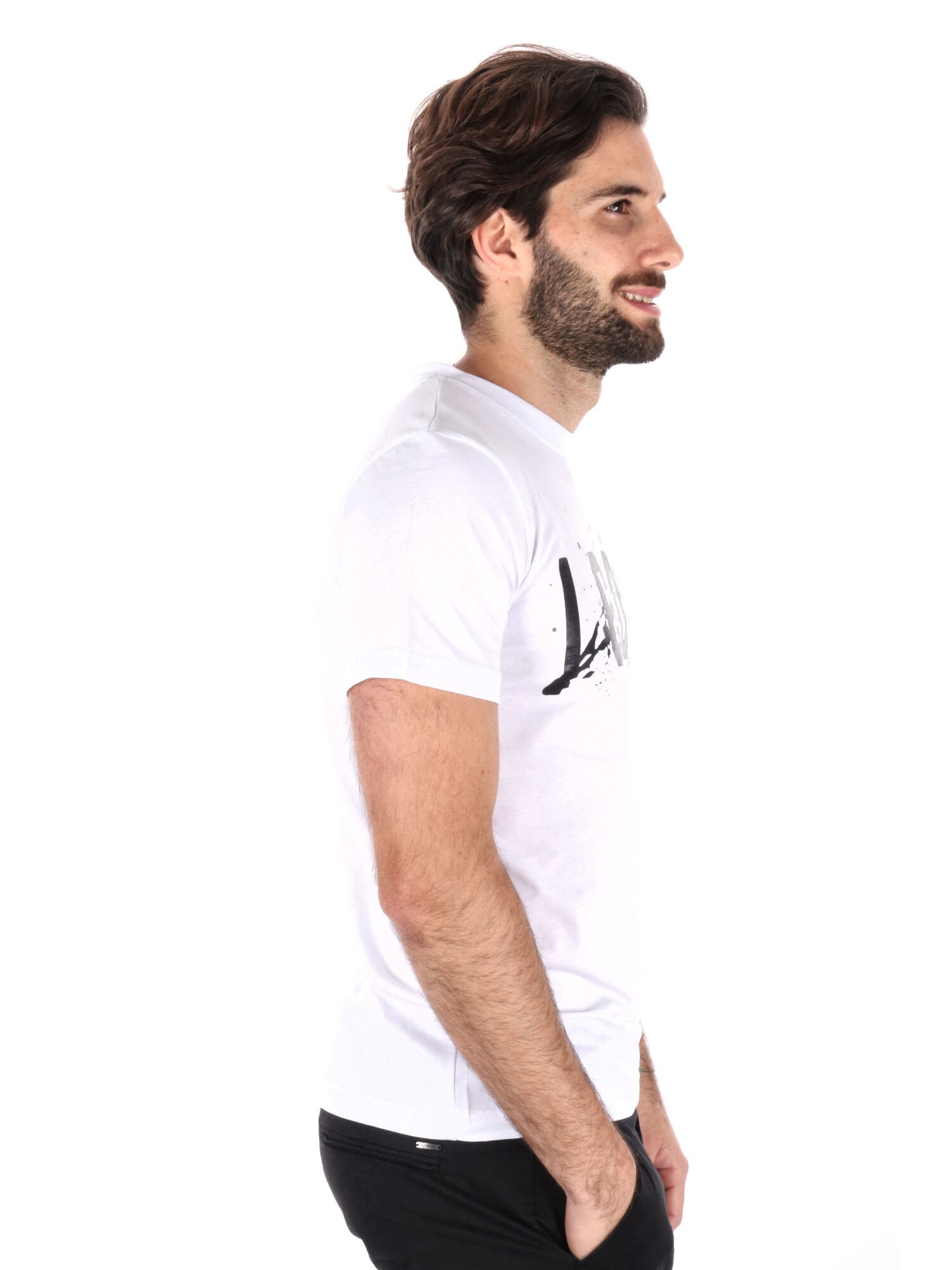 T-SHIRT LOGO SCHIZZI ICON UOMO BIANCO