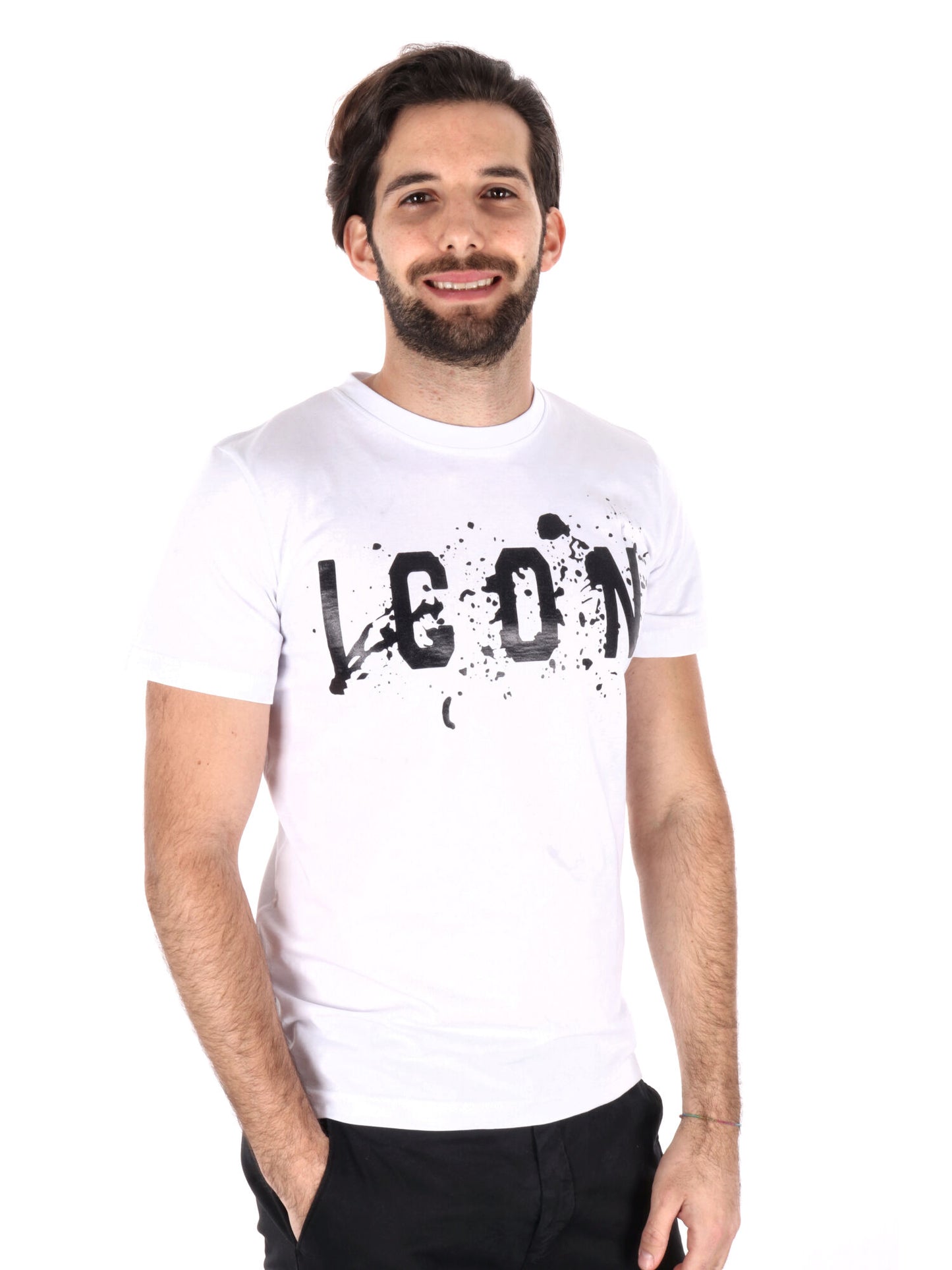 T-SHIRT LOGO SCHIZZI ICON UOMO BIANCO