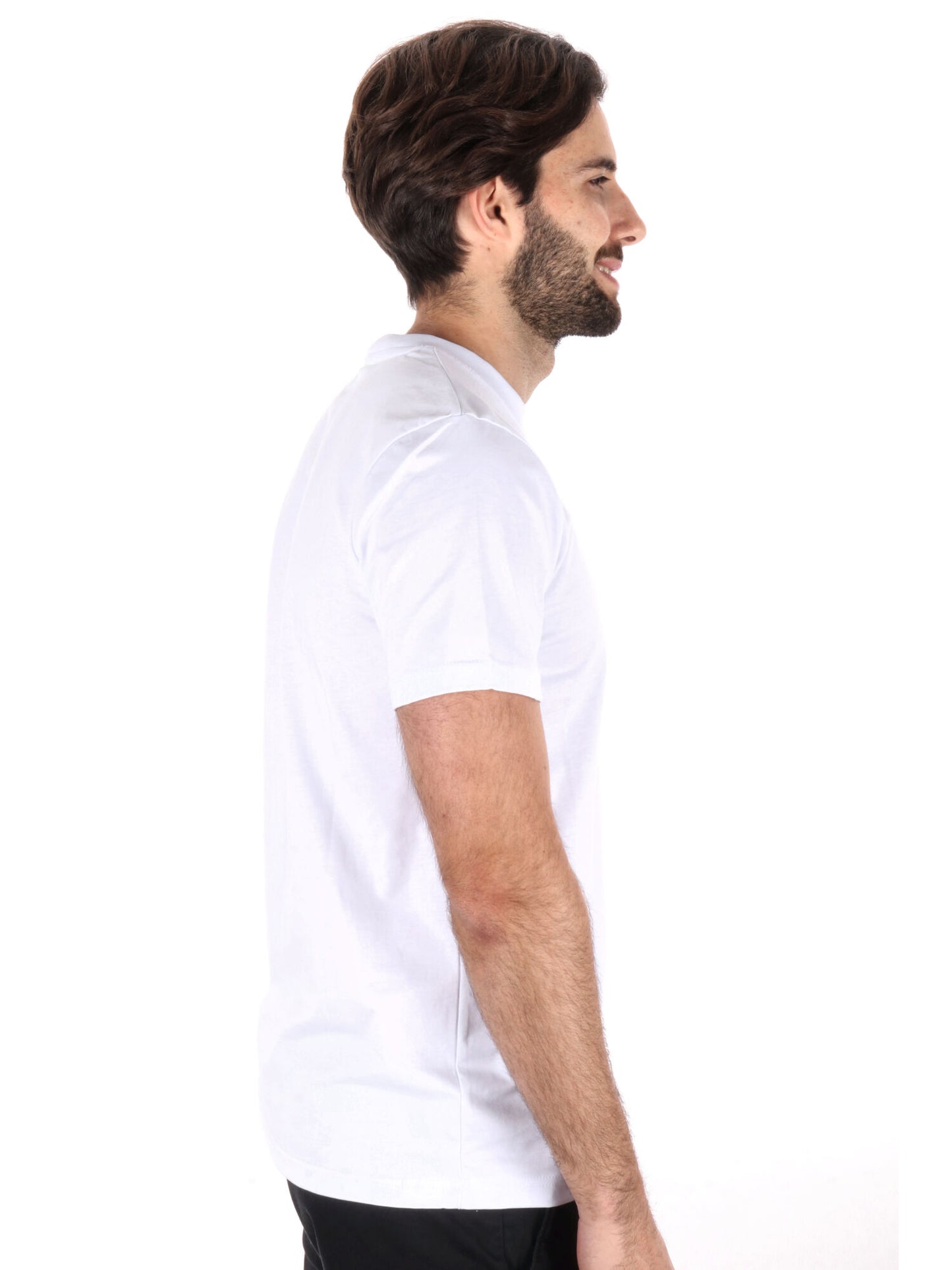 T-SHIRT BASIC CON LOGO ICON UOMO BIANCO