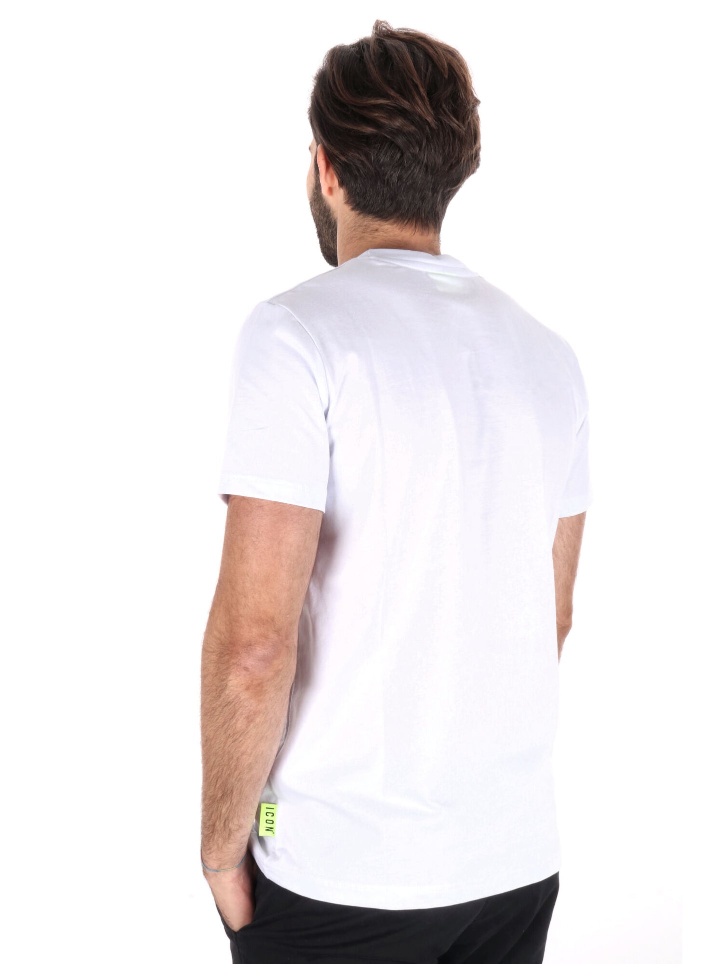 T-SHIRT BASIC CON LOGO ICON UOMO BIANCO
