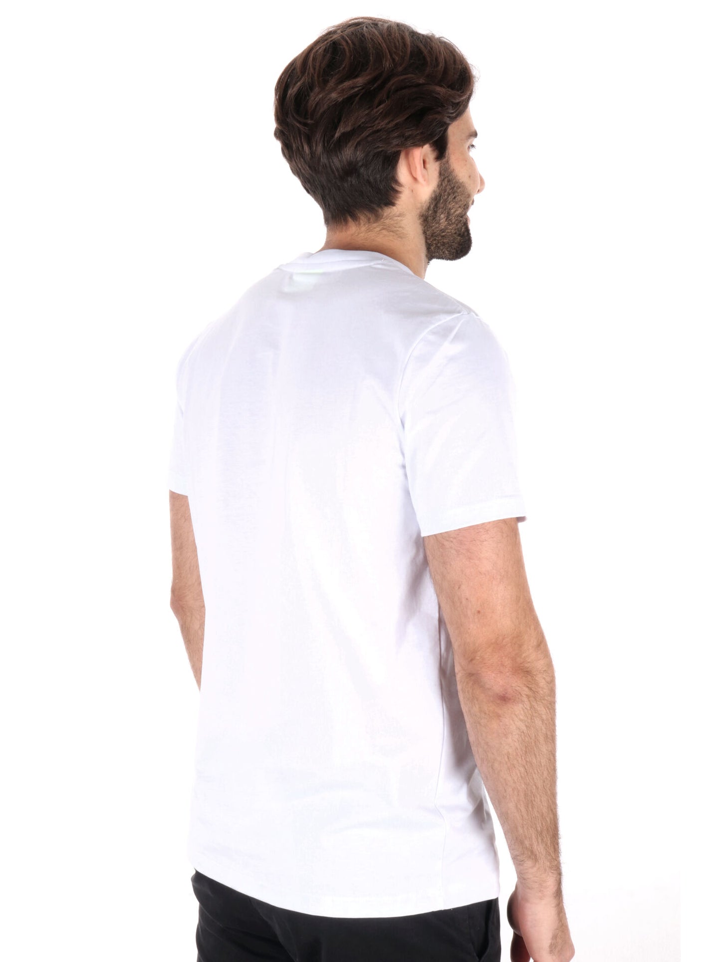T-SHIRT BASIC CON LOGO ICON UOMO BIANCO