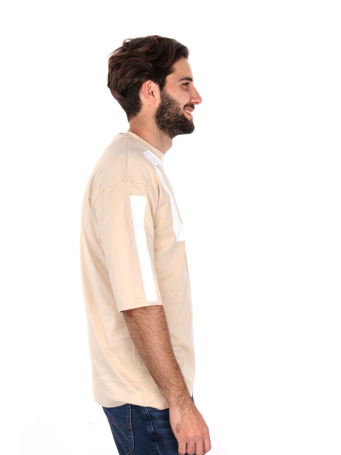 T-SHIRT MAXI LOGO ICON UOMO AVORIO