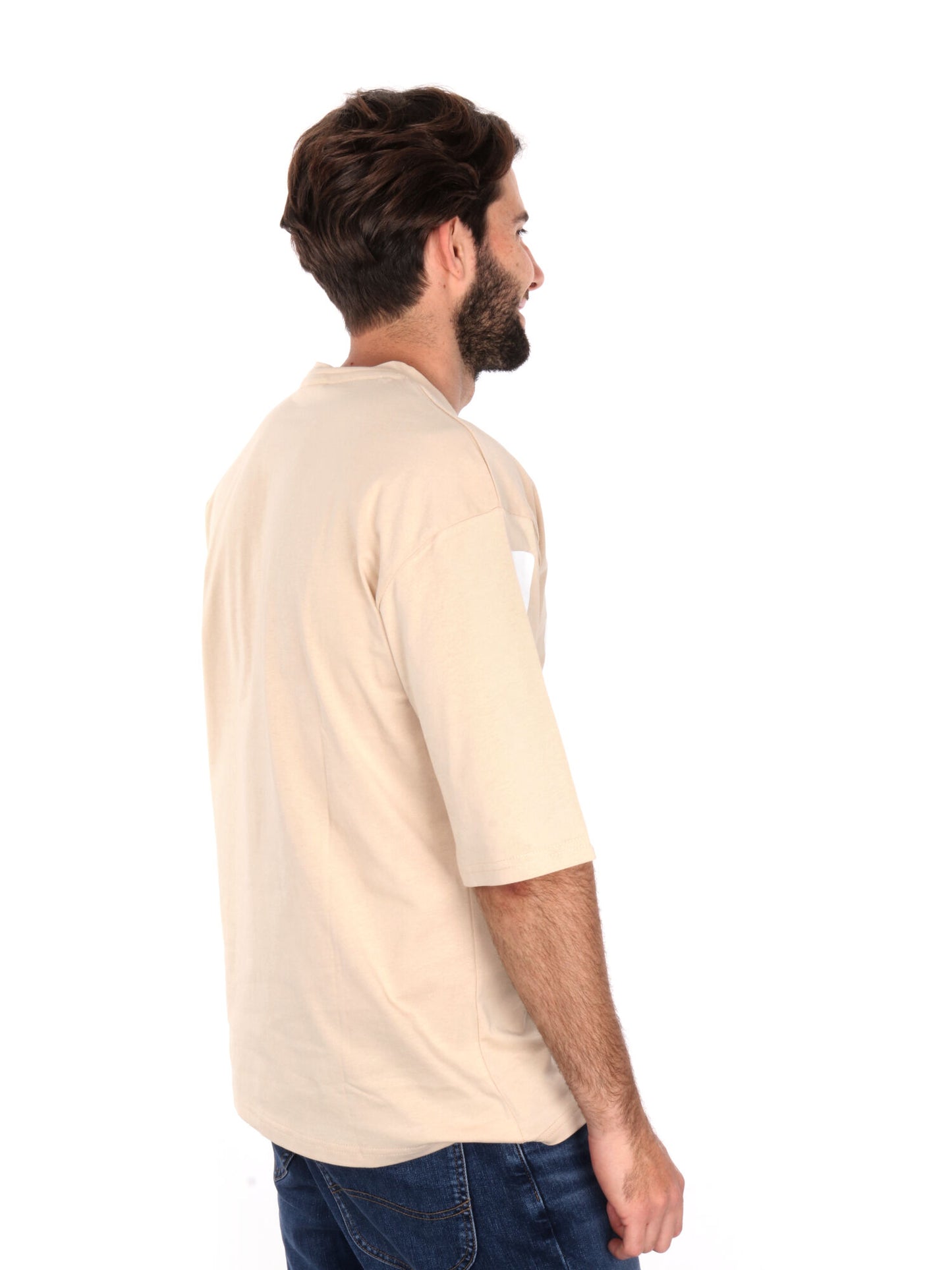 T-SHIRT MAXI LOGO ICON UOMO AVORIO